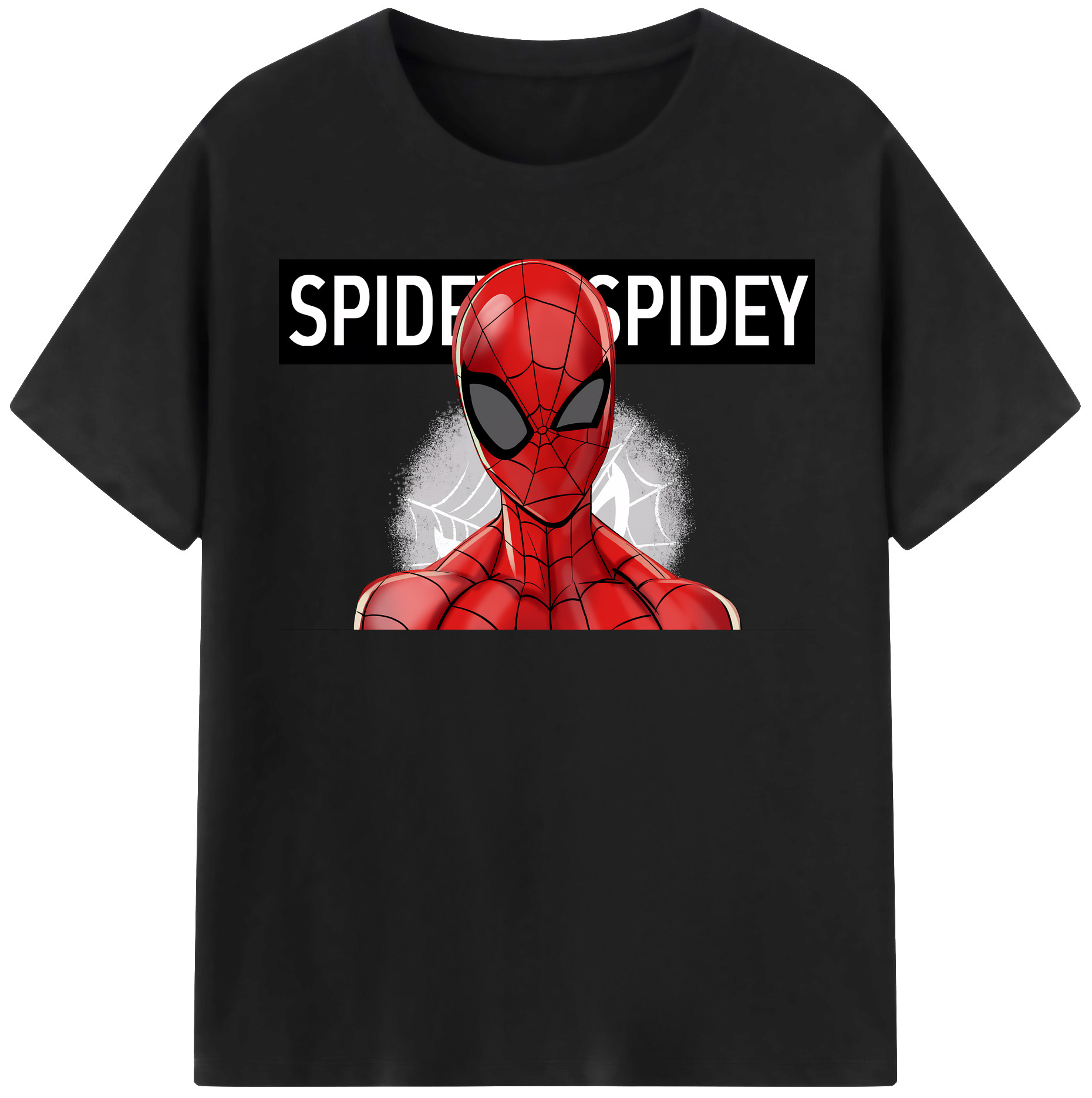 （画像用） Spider Man スパイダーマン 綿100％半袖Tシャツ（フロントプリント）