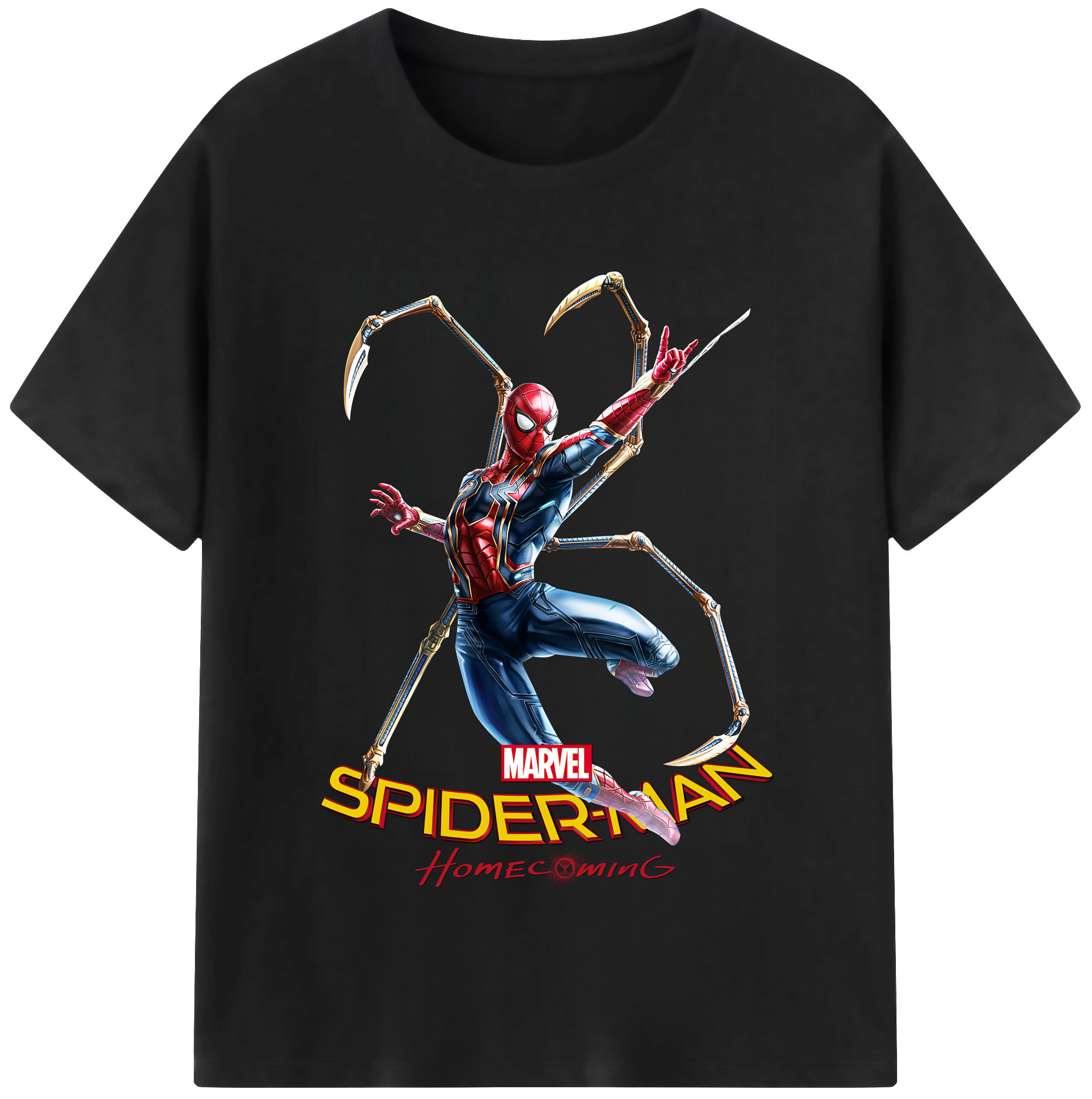 （画像用） Spider Man スパイダーマン 綿100％半袖Tシャツ（フロントプリント）