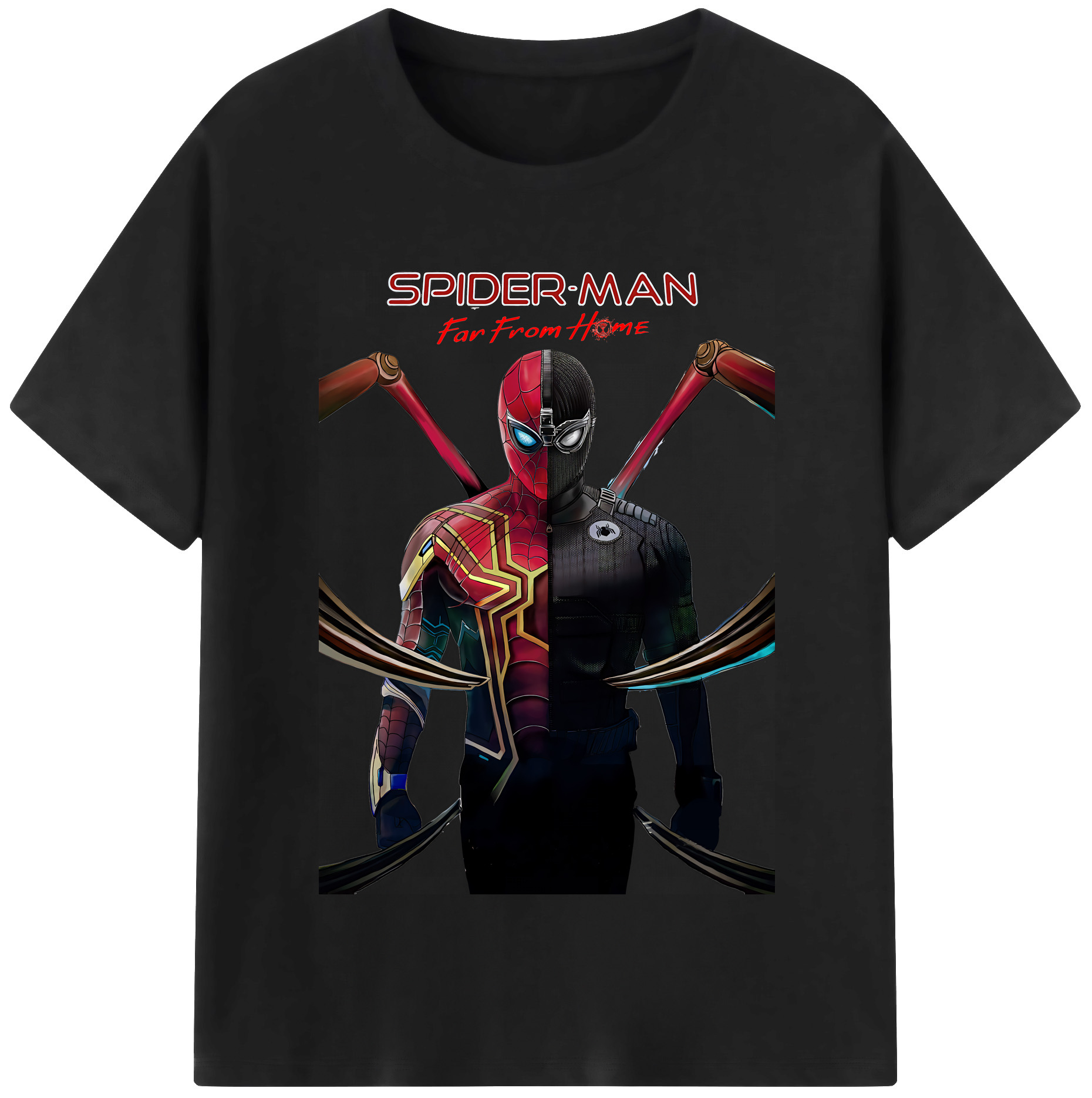 Spider Man スパイダーマン 綿100％半袖Tシャツ（フロントプリント）
