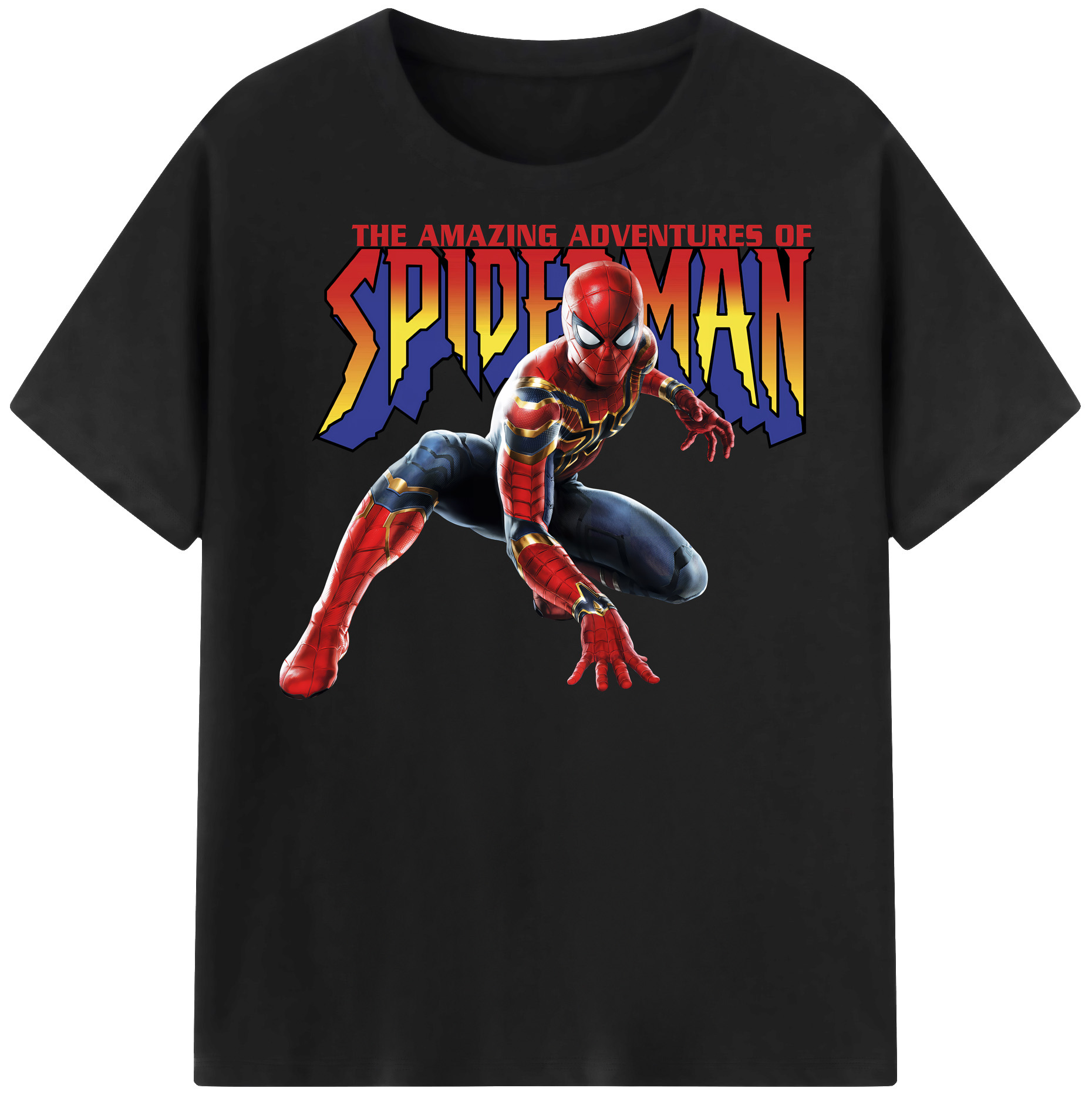 Spider Man スパイダーマン 綿100％半袖Tシャツ（フロントプリント）