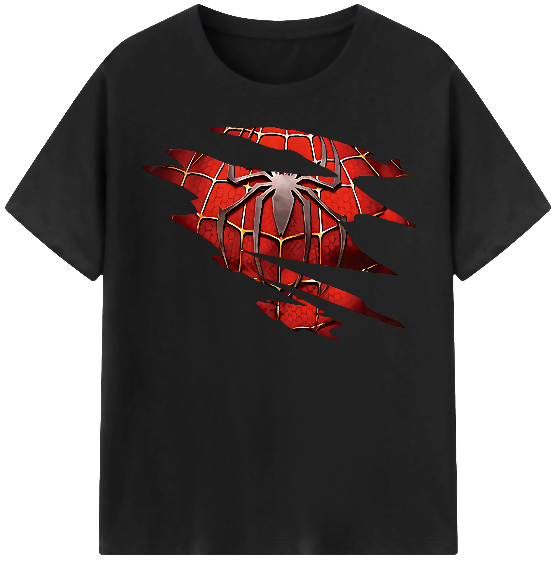 （画像用） Spider Man スパイダーマン 綿100％半袖Tシャツ（フロントプリント）