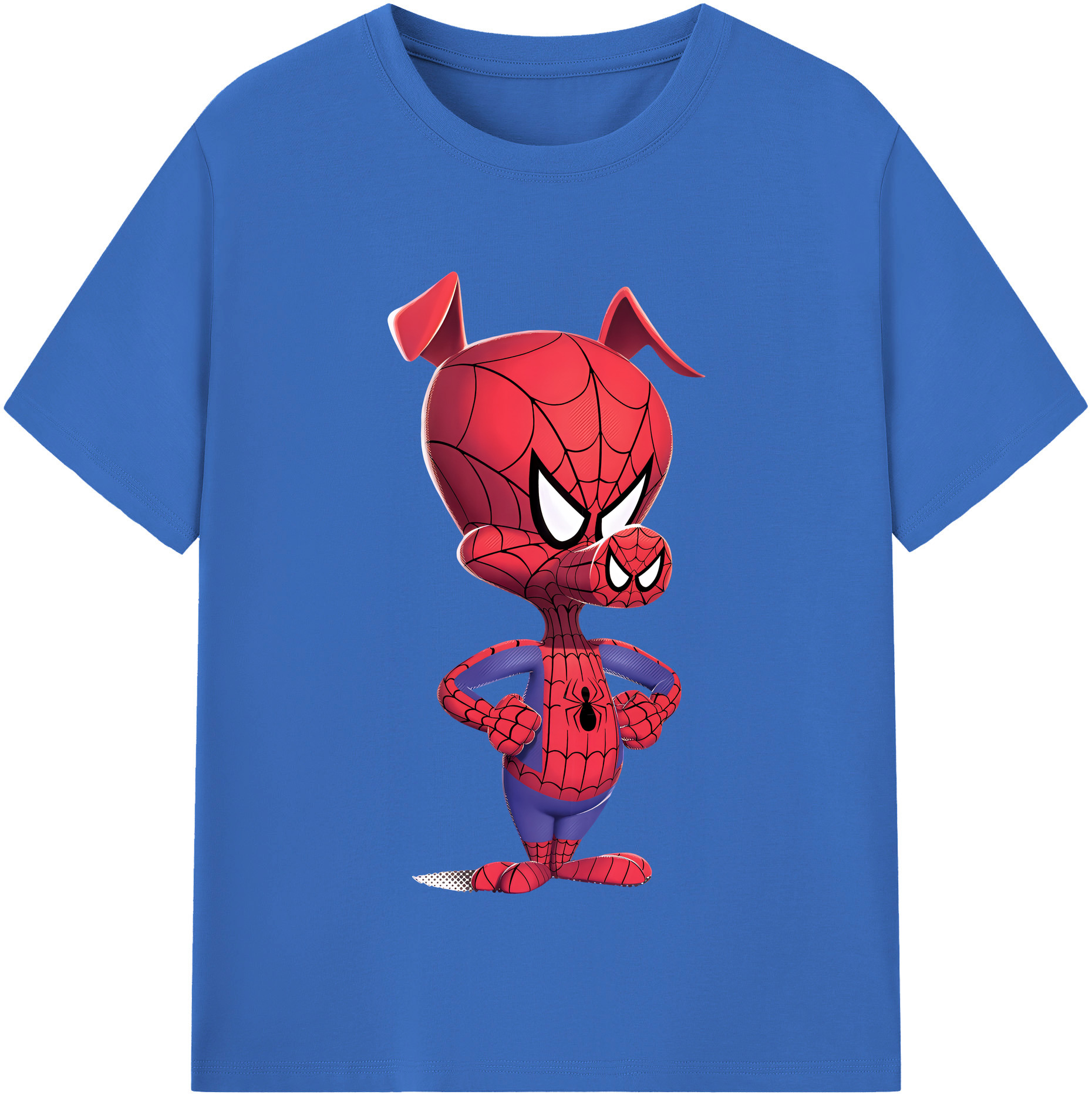 （画像用） Spider Man スパイダーマン 綿100％半袖Tシャツ（フロントプリント）