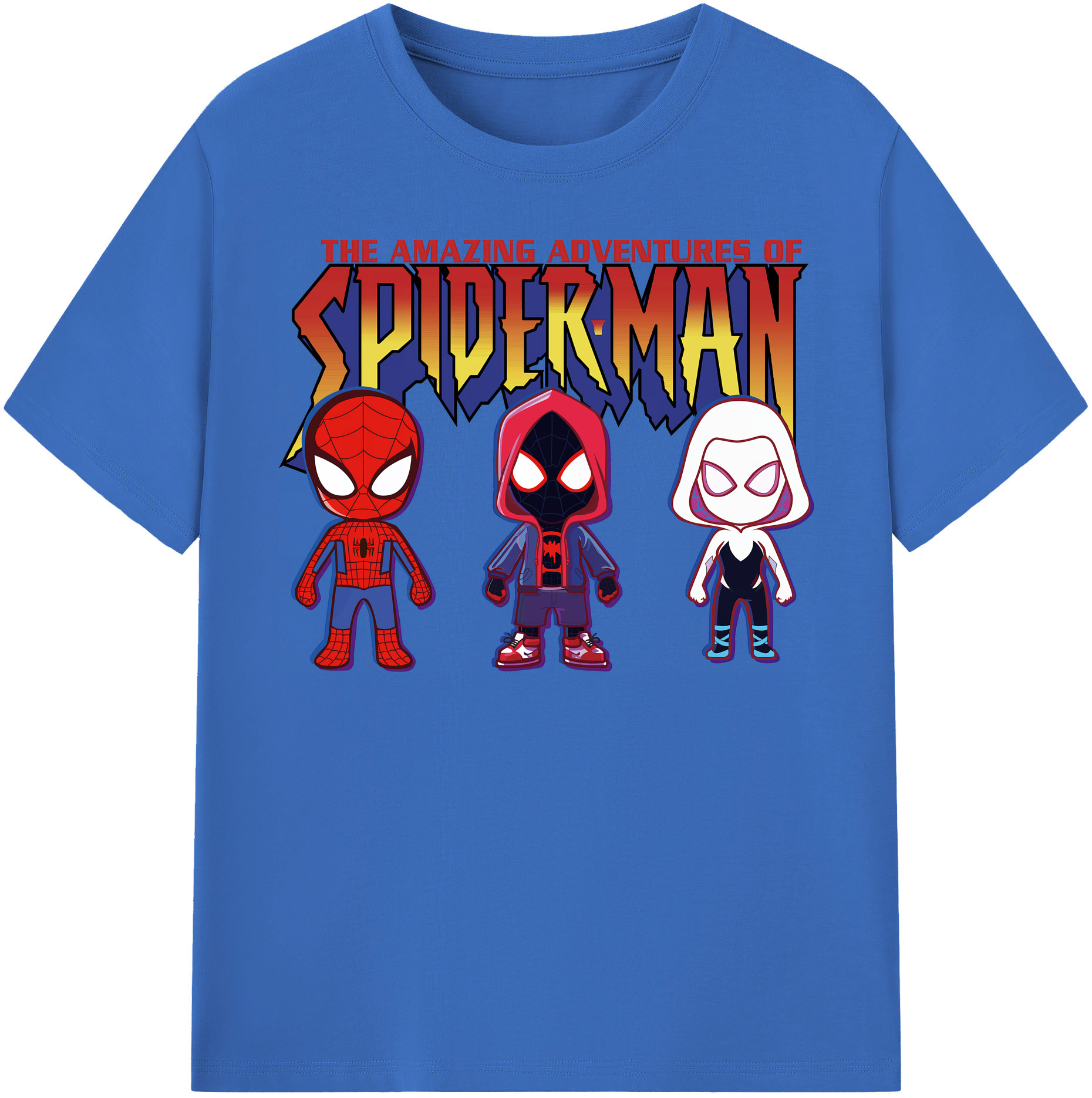（画像用） Spider Man スパイダーマン 綿100％半袖Tシャツ（フロントプリント）