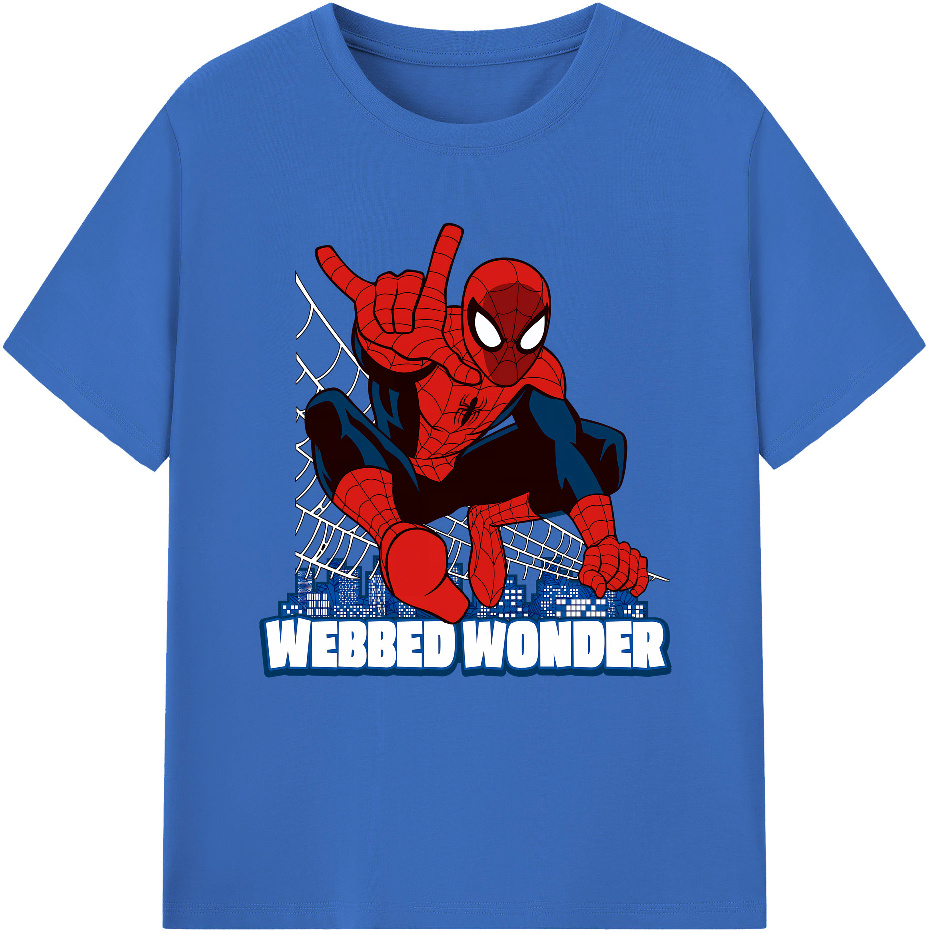 （画像用） Spider Man スパイダーマン 綿100％半袖Tシャツ（フロントプリント）