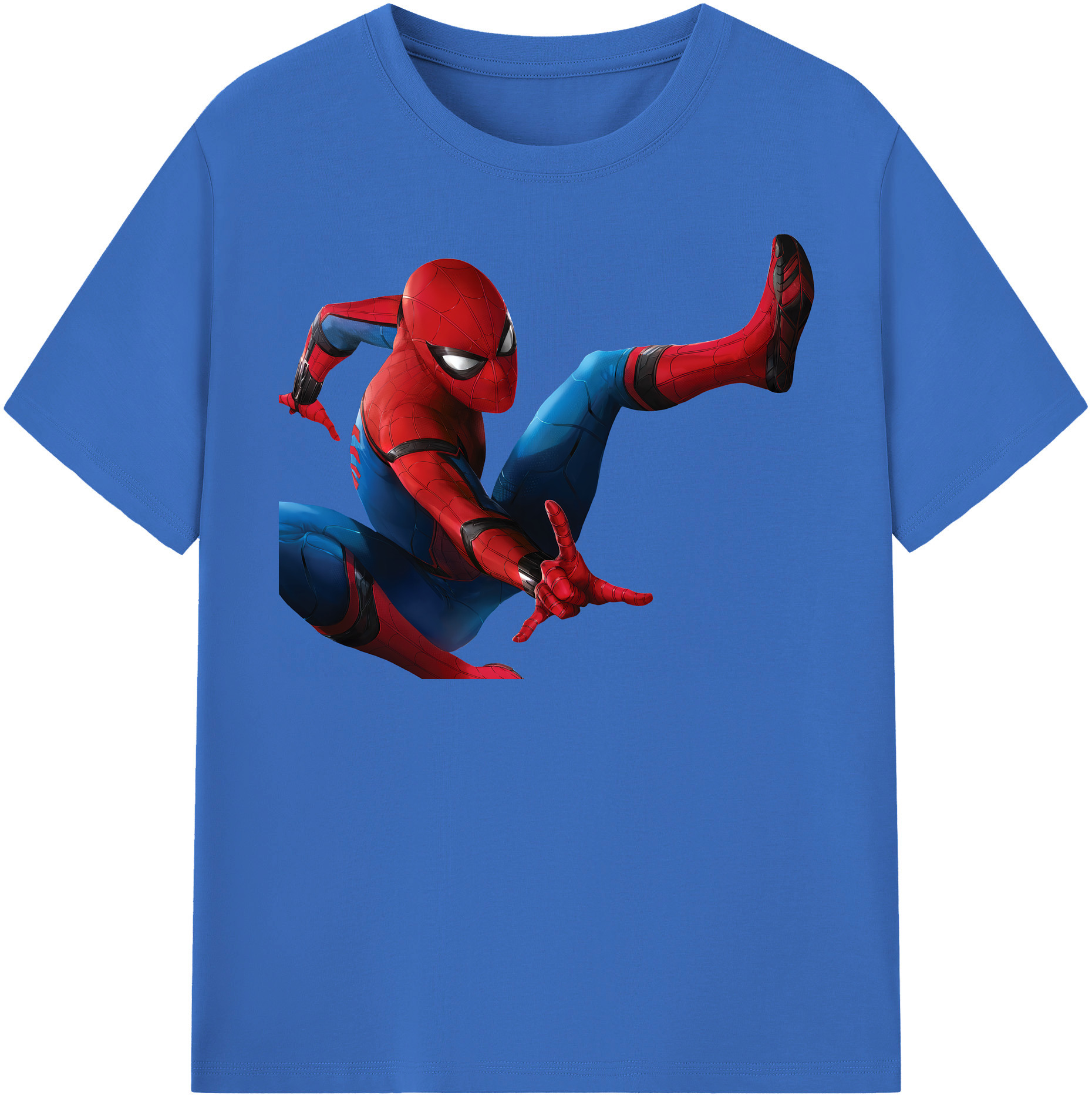 （画像用） Spider Man スパイダーマン 綿100％半袖Tシャツ（フロントプリント）