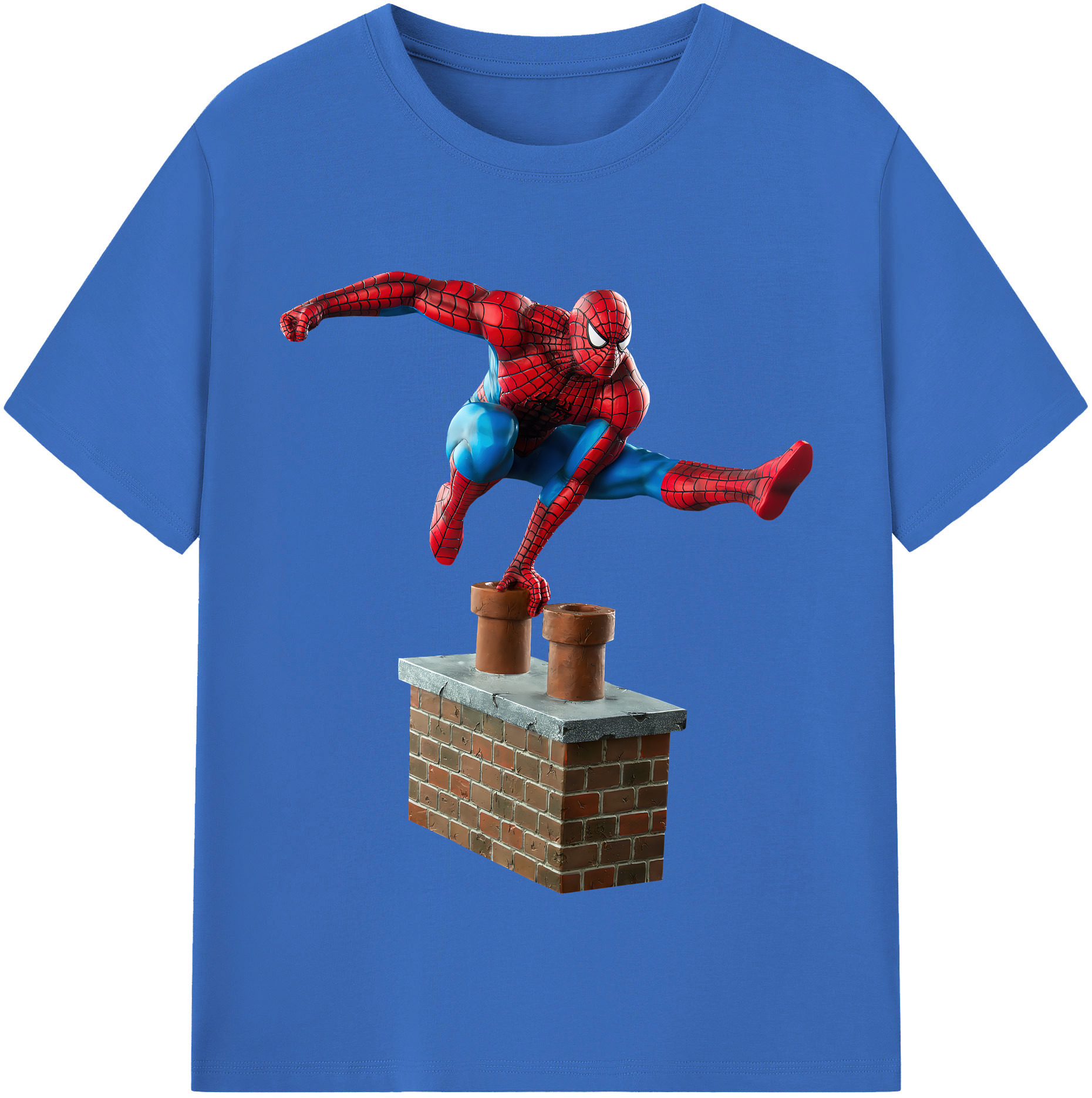（画像用） Spider Man スパイダーマン 綿100％半袖Tシャツ（フロントプリント）