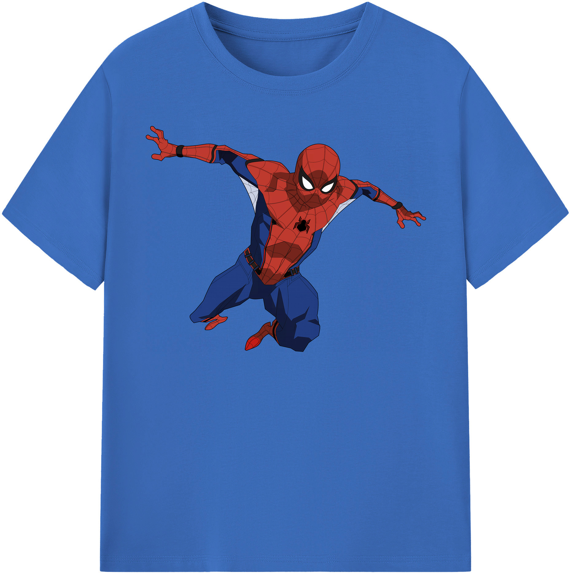 （画像用） Spider Man スパイダーマン 綿100％半袖Tシャツ（フロントプリント）