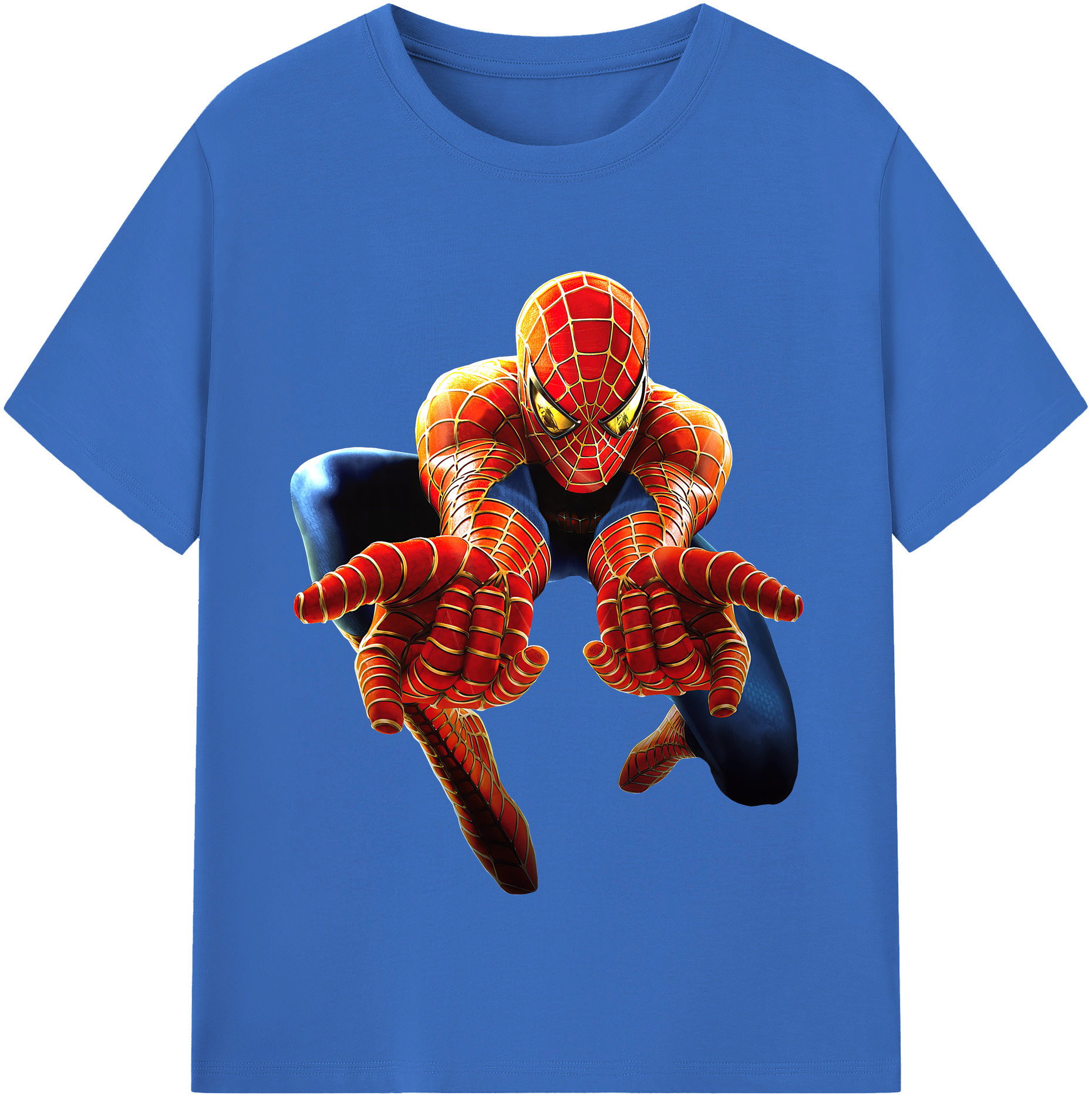 （画像用） Spider Man スパイダーマン 綿100％半袖Tシャツ（フロントプリント）