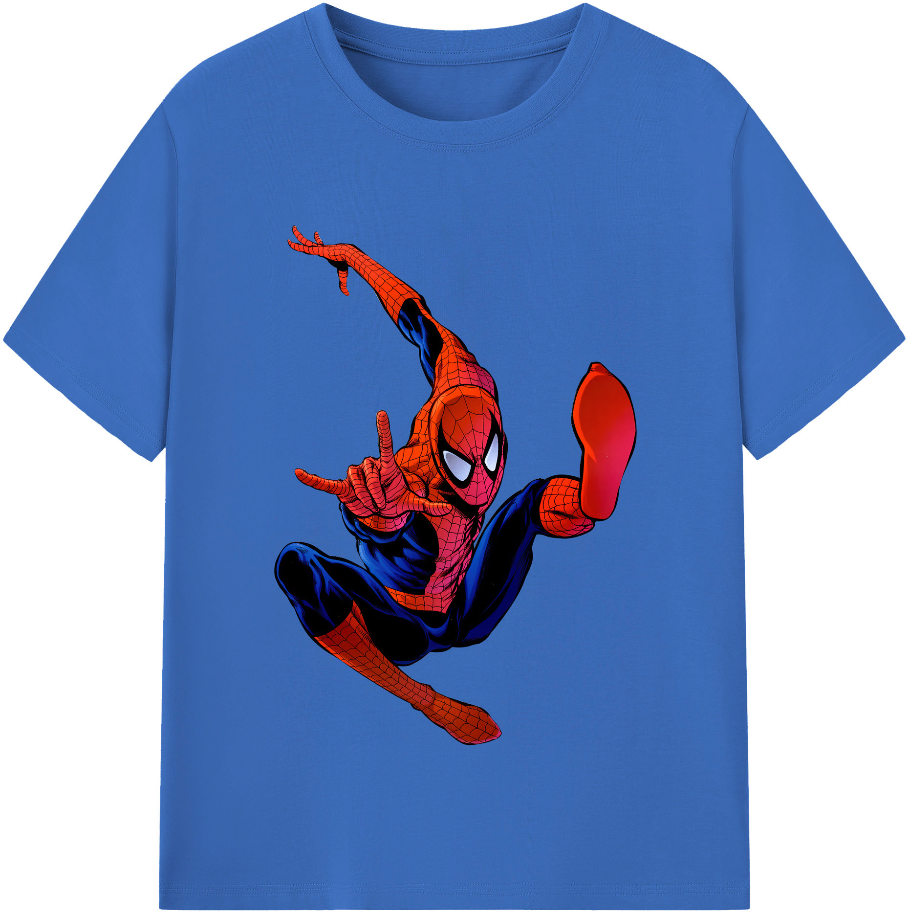 （画像用） Spider Man スパイダーマン 綿100％半袖Tシャツ（フロントプリント）