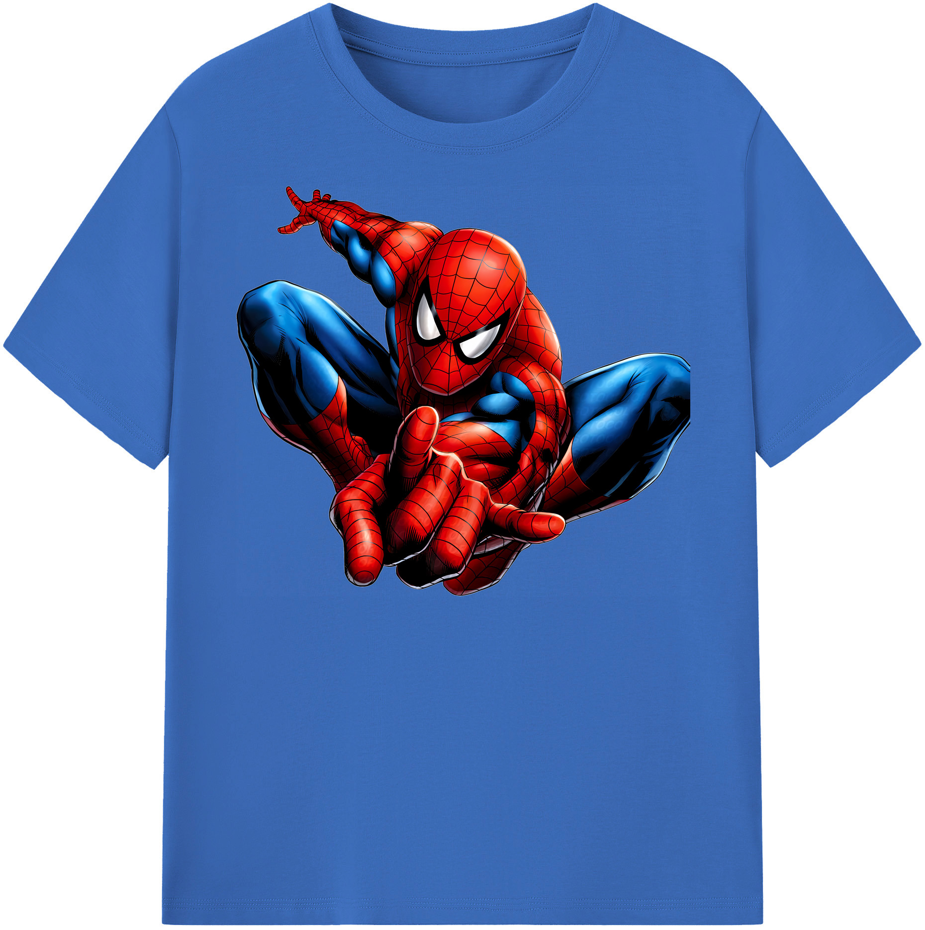 （画像用） Spider Man スパイダーマン 綿100％半袖Tシャツ（フロントプリント）