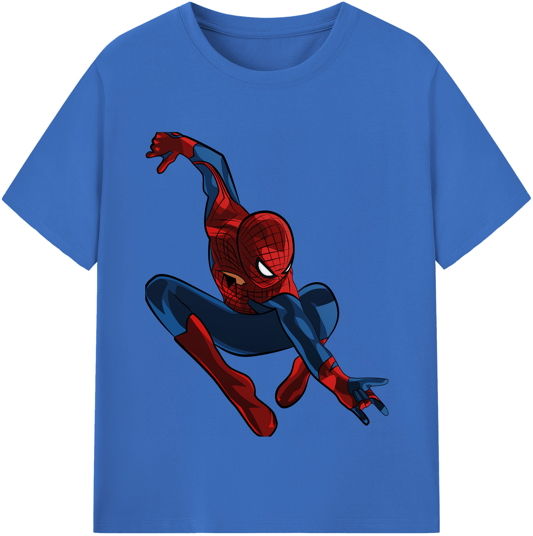 （画像用） Spider Man スパイダーマン 綿100％半袖Tシャツ（フロントプリント）