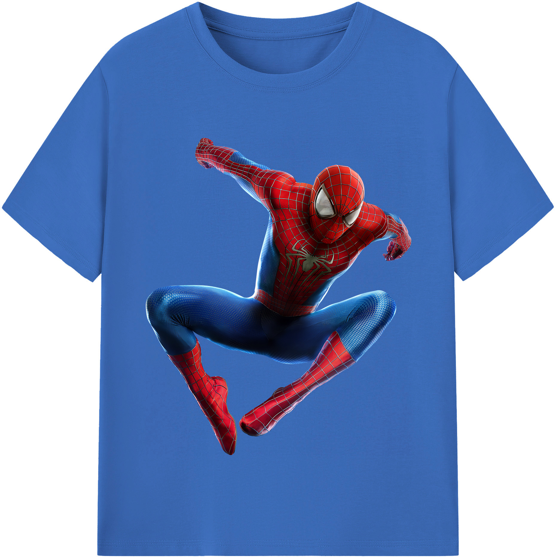 （画像用） Spider Man スパイダーマン 綿100％半袖Tシャツ（フロントプリント）