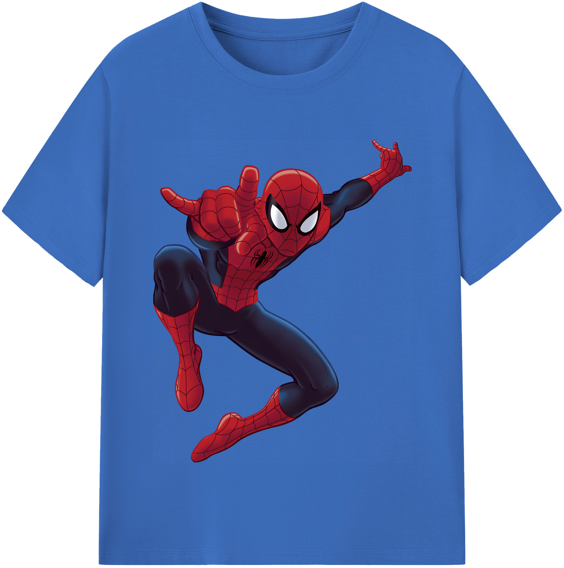（画像用） Spider Man スパイダーマン 綿100％半袖Tシャツ（フロントプリント）