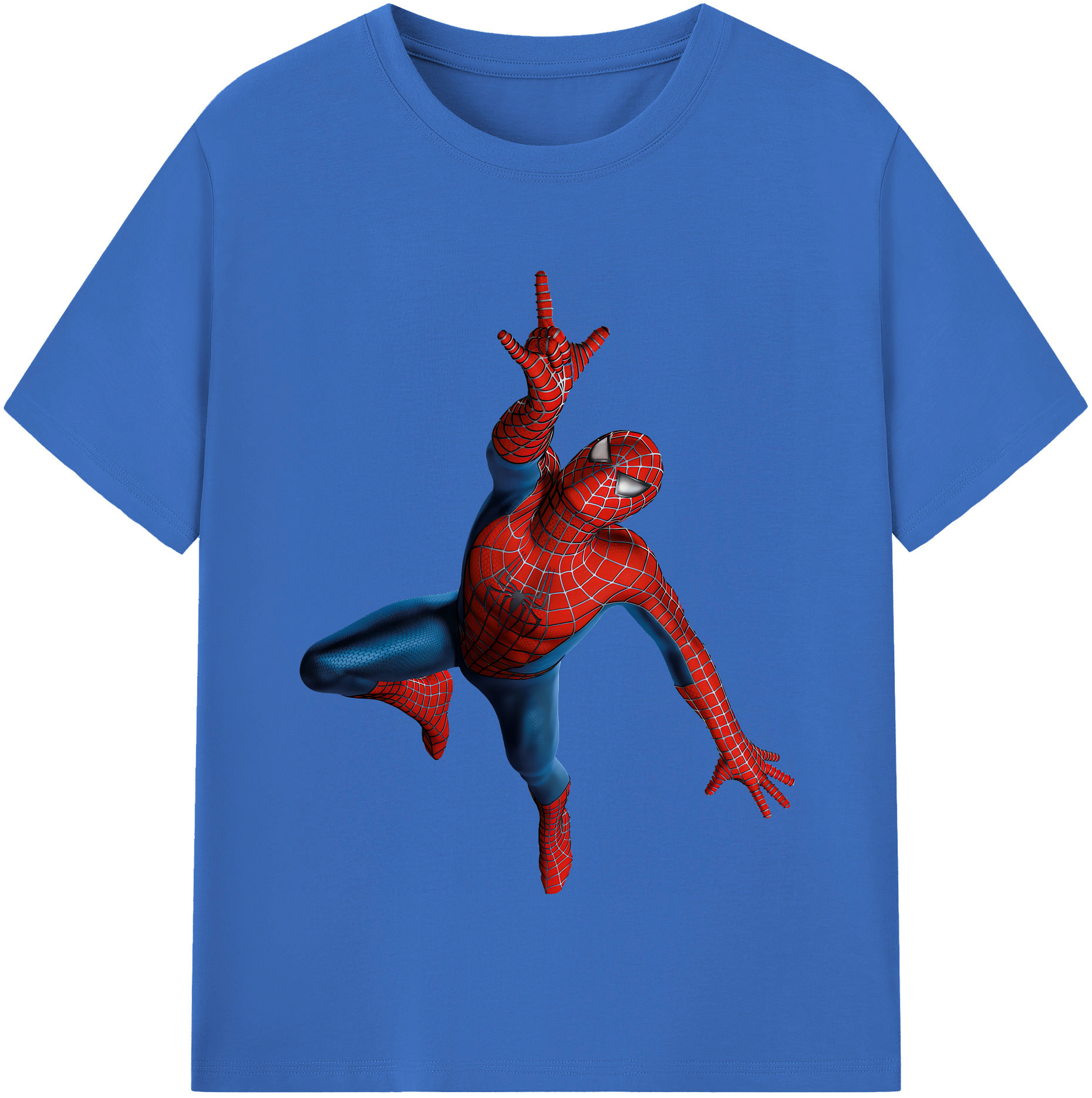 （画像用） Spider Man スパイダーマン 綿100％半袖Tシャツ（フロントプリント）