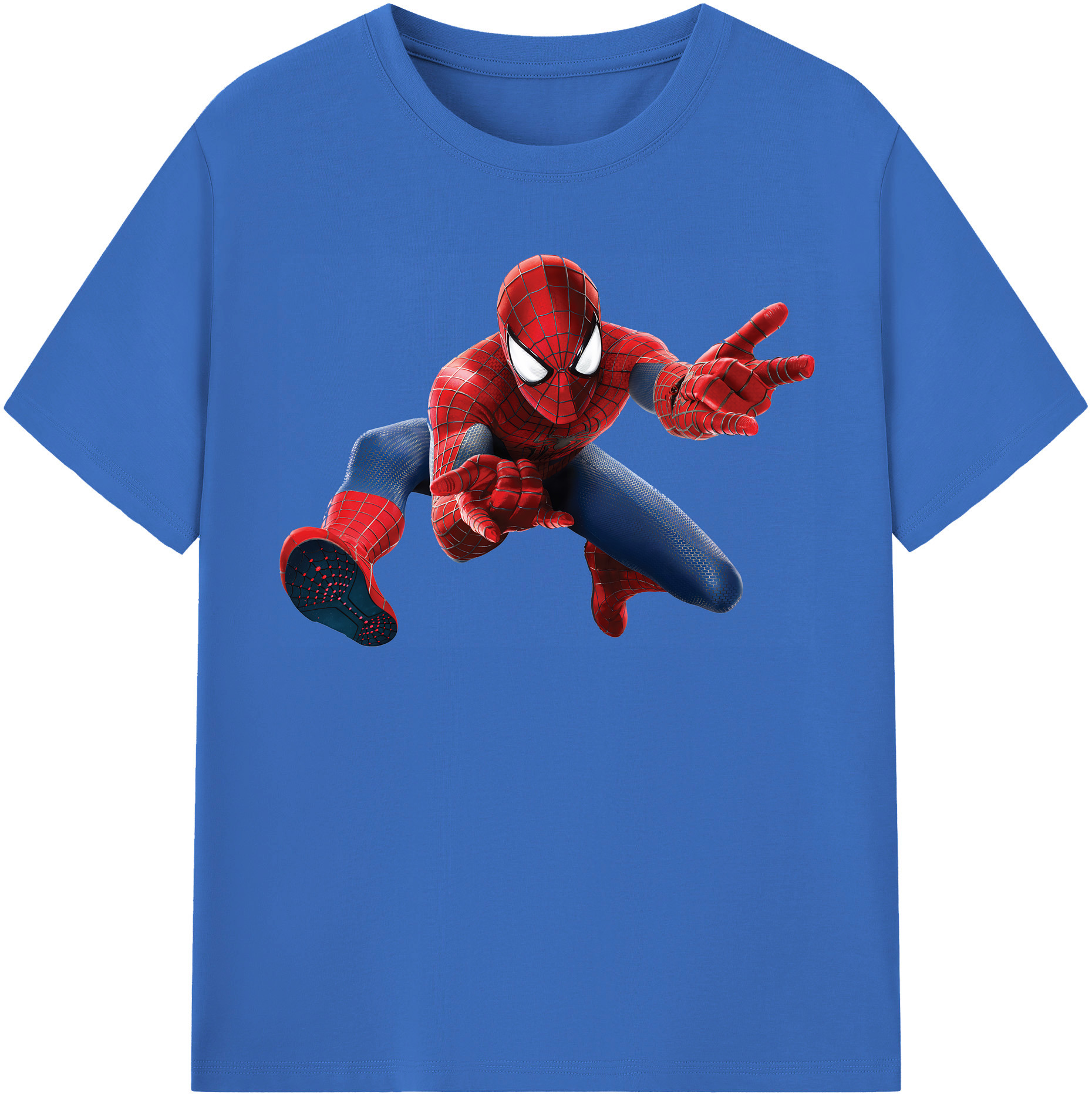 （画像用） Spider Man スパイダーマン 綿100％半袖Tシャツ（フロントプリント）