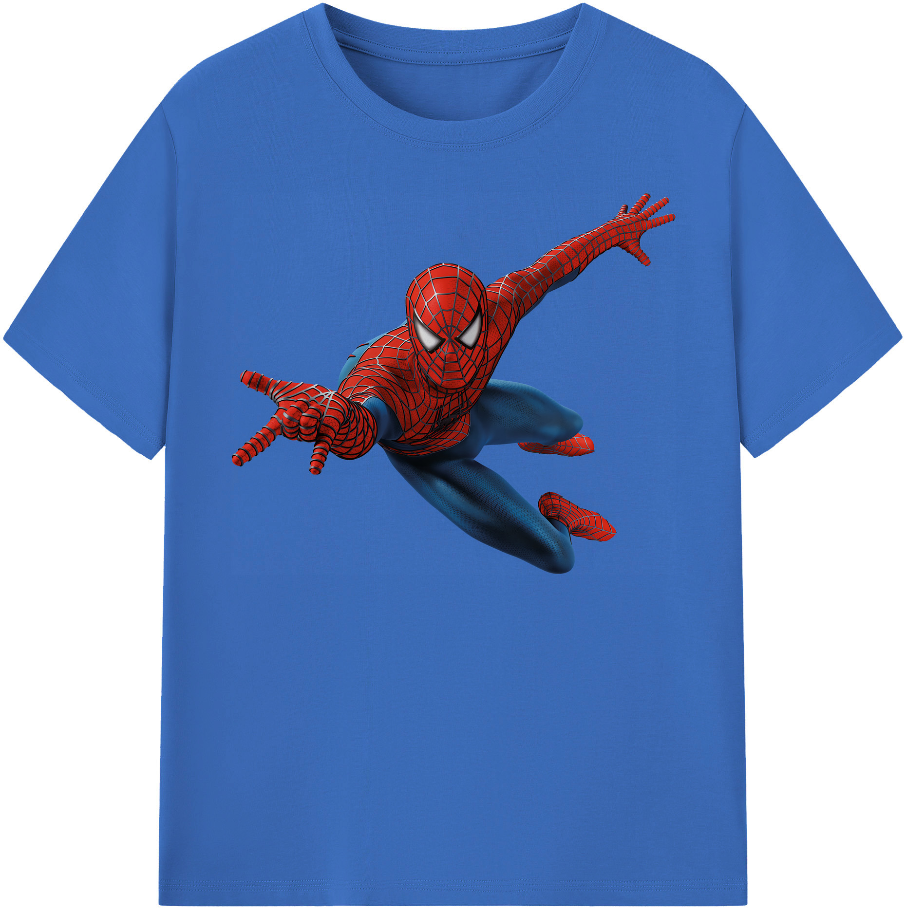 （画像用） Spider Man スパイダーマン 綿100％半袖Tシャツ（フロントプリント）