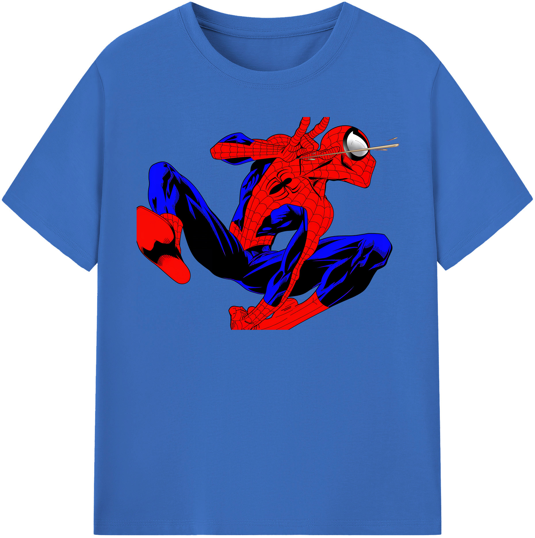 （画像用） Spider Man スパイダーマン 綿100％半袖Tシャツ（フロントプリント）