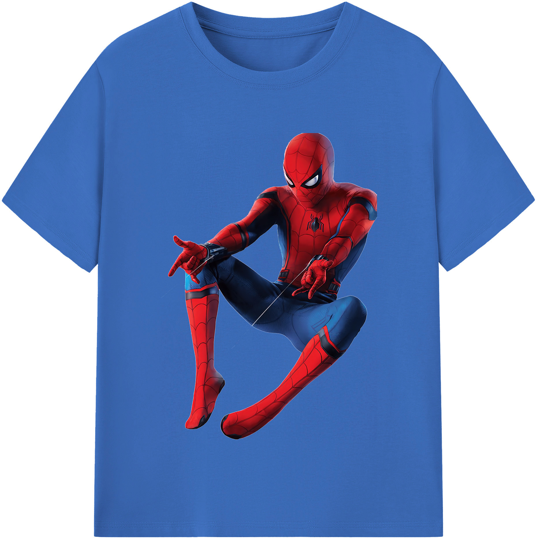 （画像用） Spider Man スパイダーマン 綿100％半袖Tシャツ（フロントプリント）