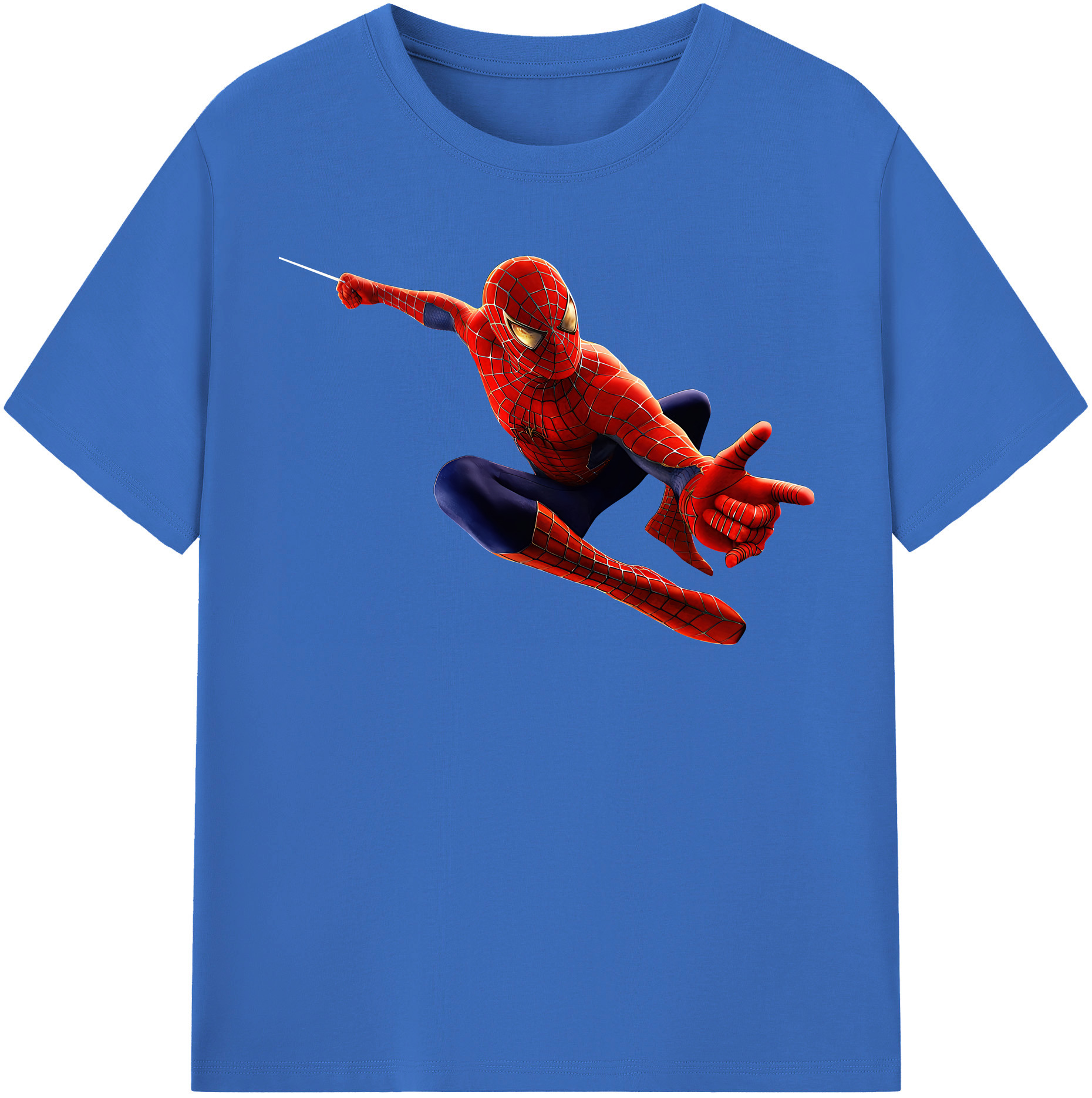 （画像用） Spider Man スパイダーマン 綿100％半袖Tシャツ（フロントプリント）