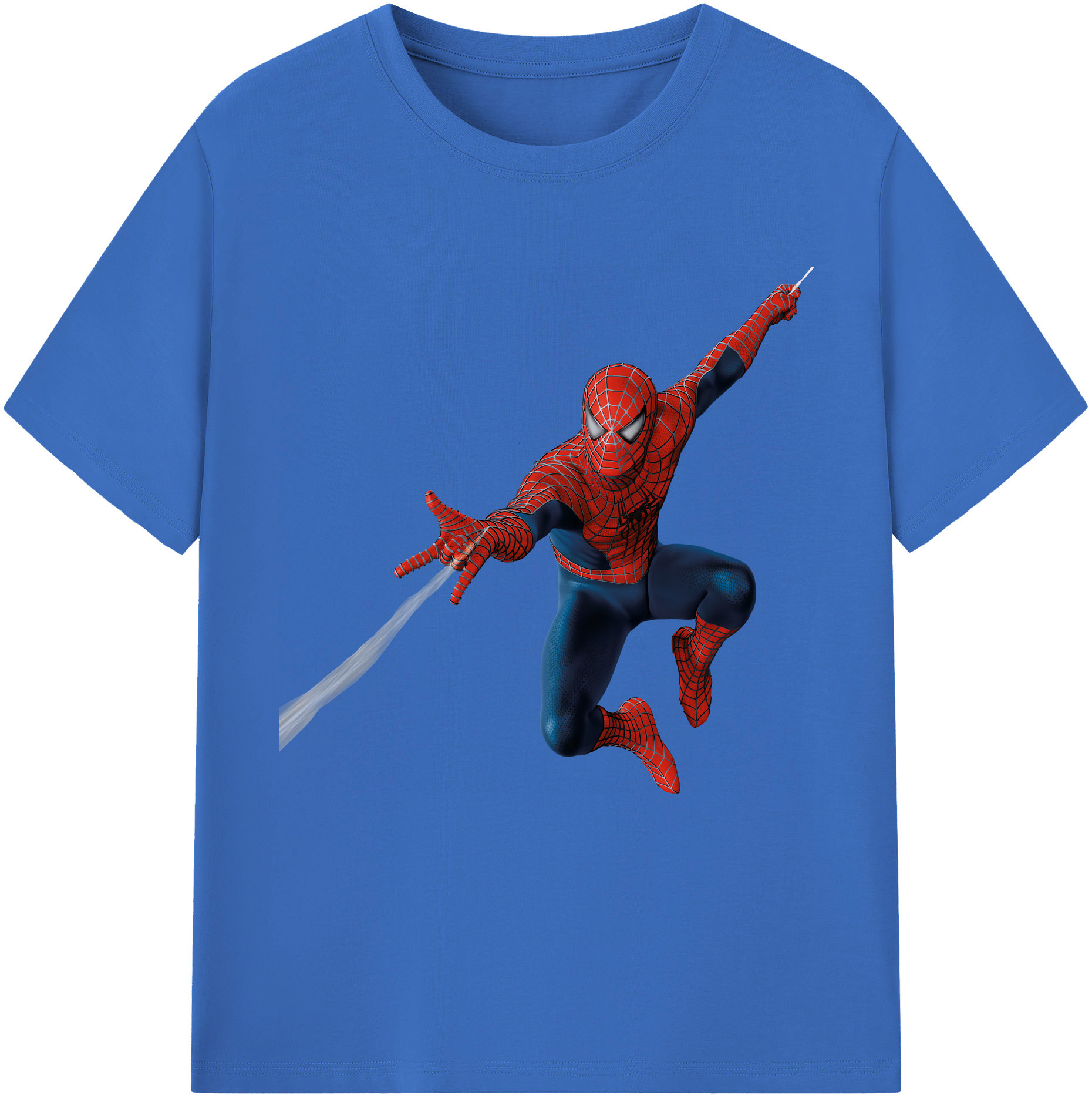 （画像用） Spider Man スパイダーマン 綿100％半袖Tシャツ（フロントプリント）