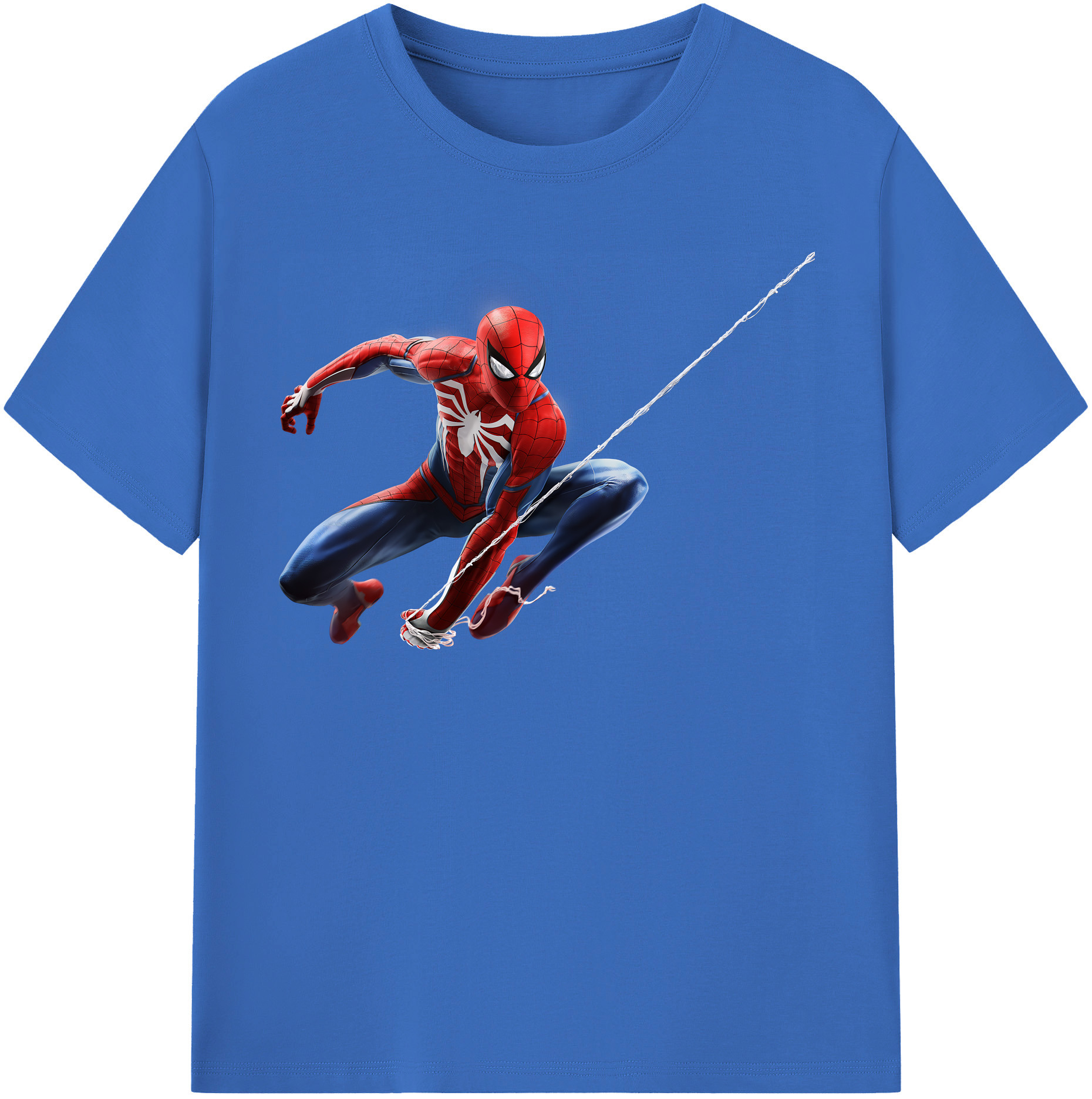 （画像用） Spider Man スパイダーマン 綿100％半袖Tシャツ（フロントプリント）