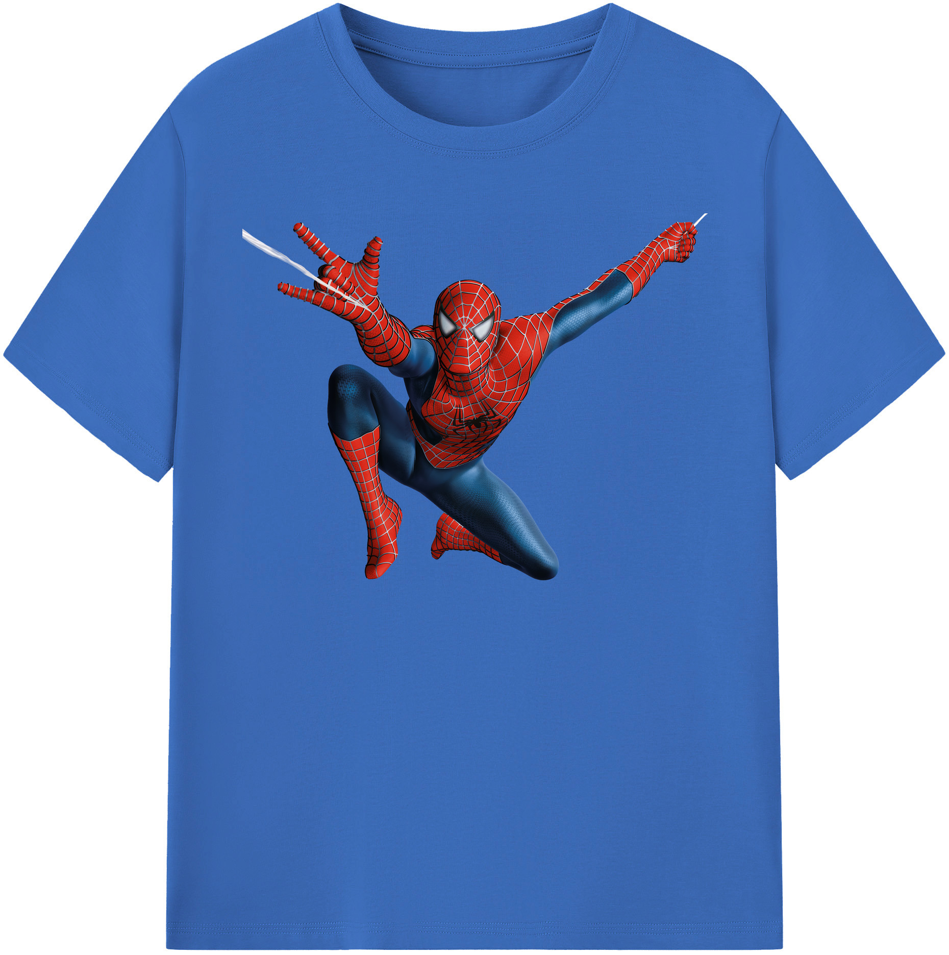 （画像用） Spider Man スパイダーマン 綿100％半袖Tシャツ（フロントプリント）