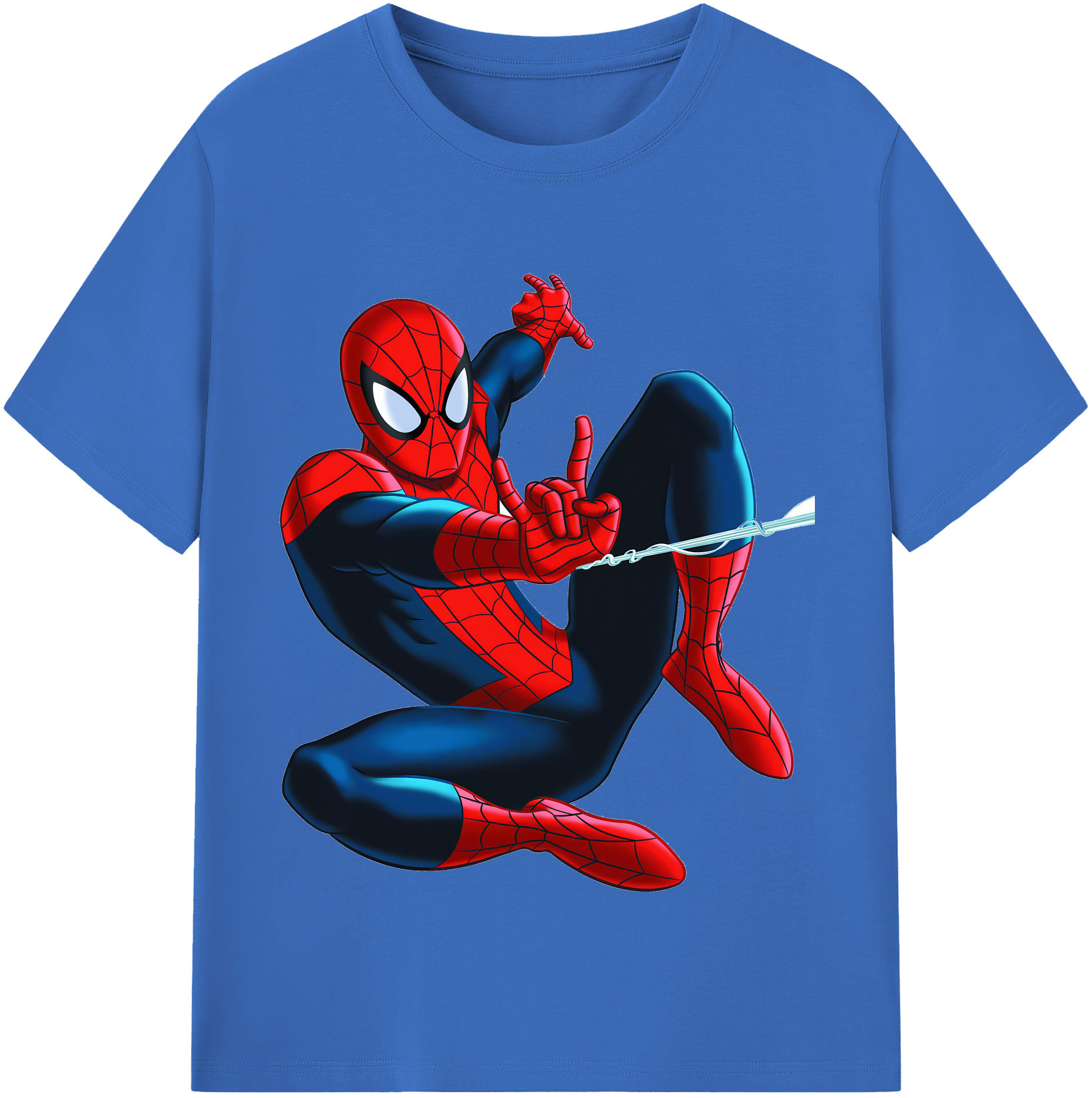 （画像用） Spider Man スパイダーマン 綿100％半袖Tシャツ（フロントプリント）