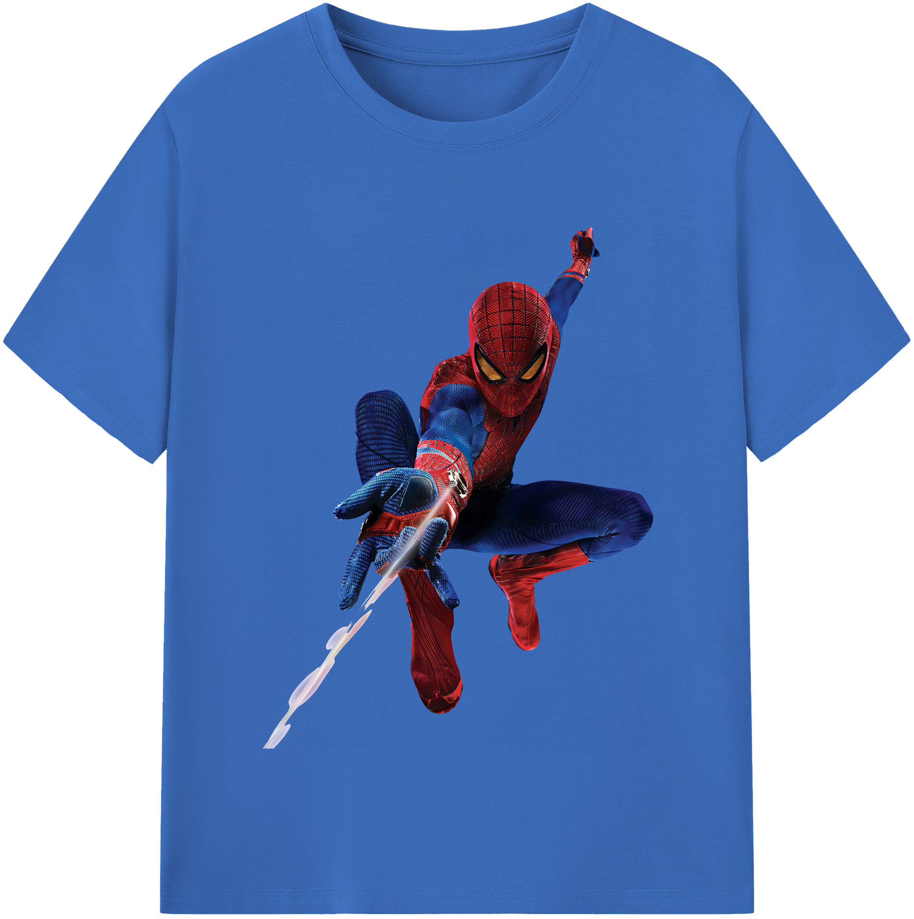 （画像用） Spider Man スパイダーマン 綿100％半袖Tシャツ（フロントプリント）