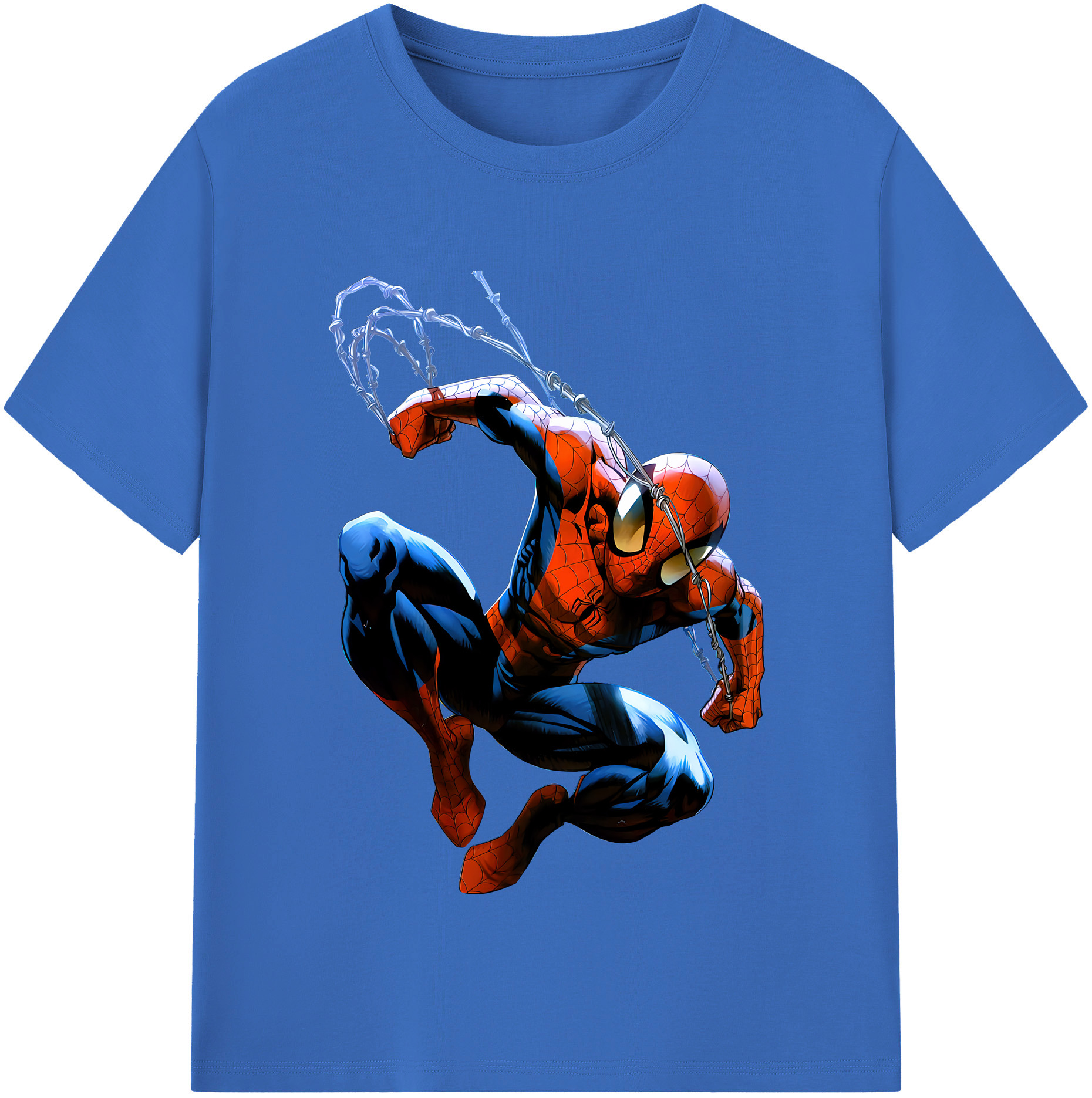 （画像用） Spider Man スパイダーマン 綿100％半袖Tシャツ（フロントプリント）