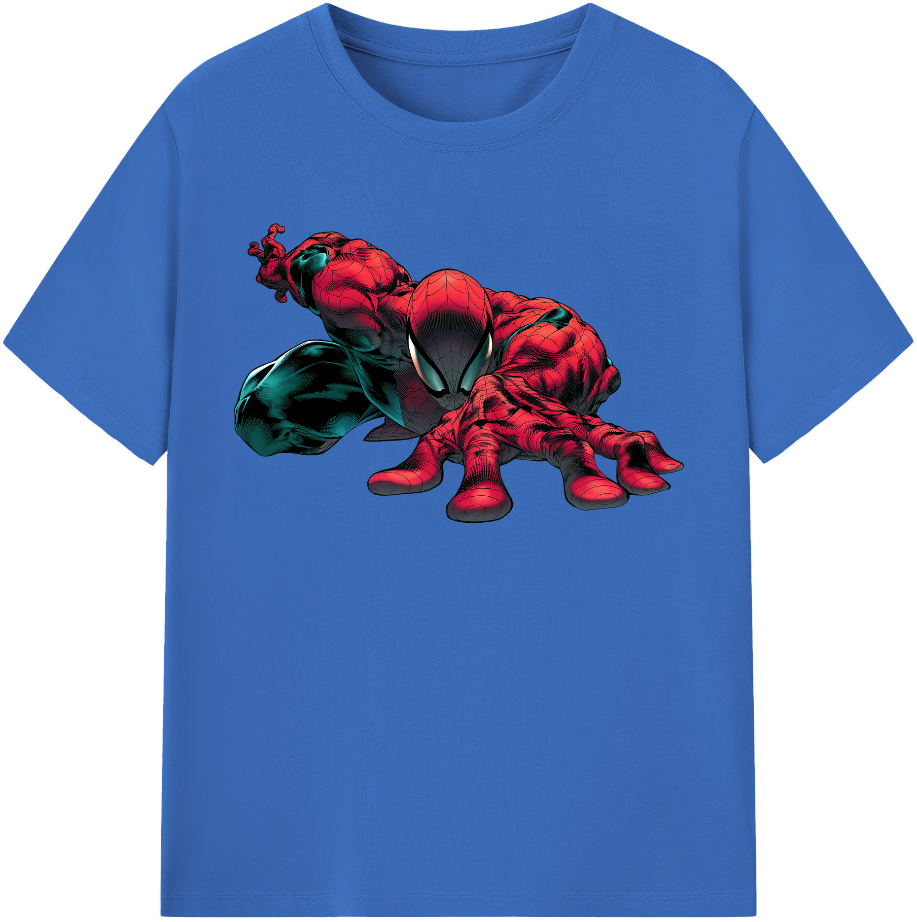 （画像用） Spider Man スパイダーマン 綿100％半袖Tシャツ（フロントプリント）