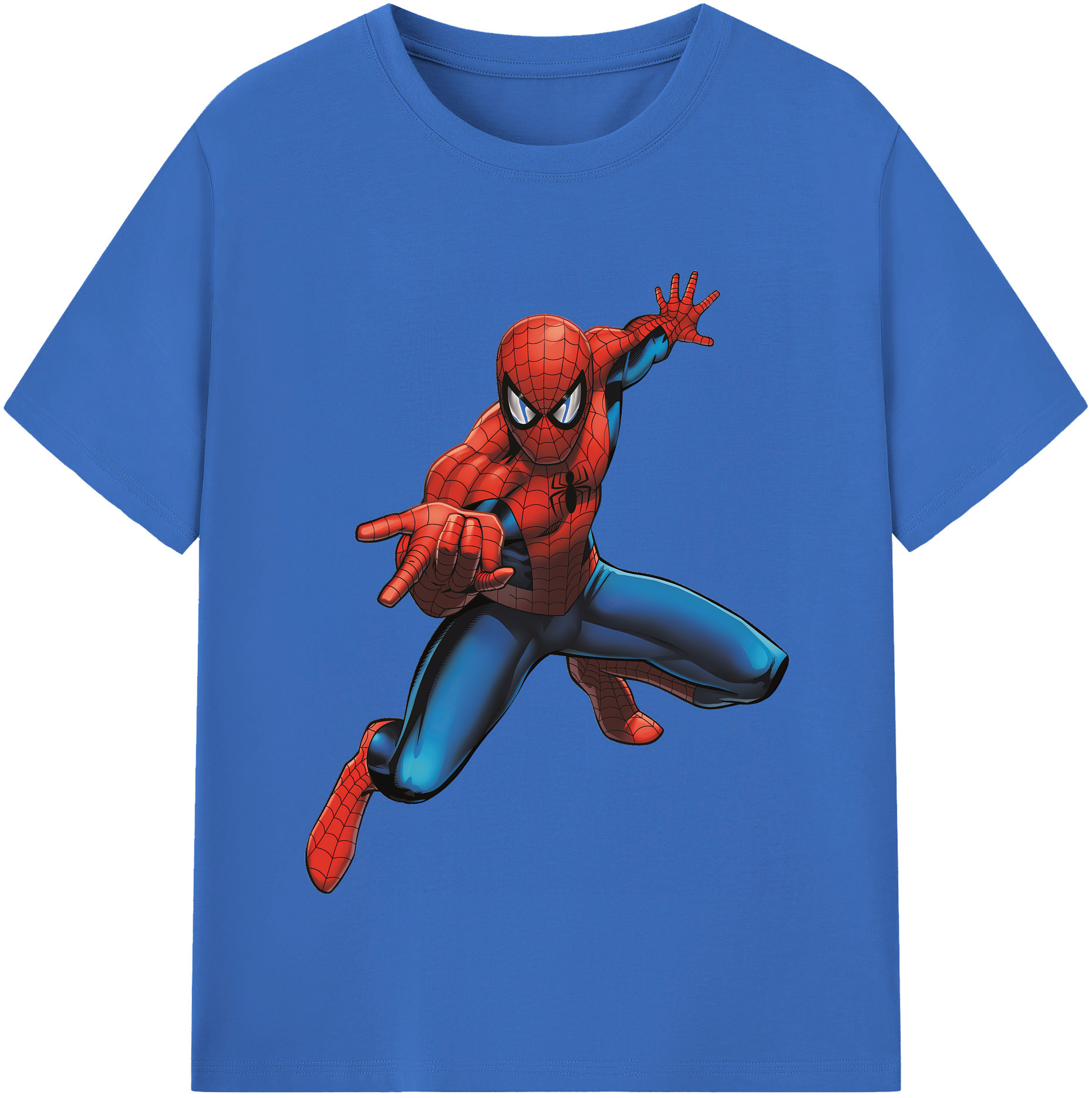 （画像用） Spider Man スパイダーマン 綿100％半袖Tシャツ（フロントプリント）
