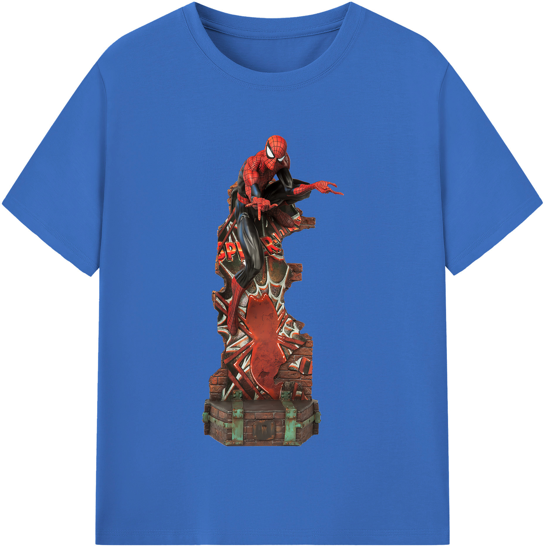 （画像用） Spider Man スパイダーマン 綿100％半袖Tシャツ（フロントプリント）