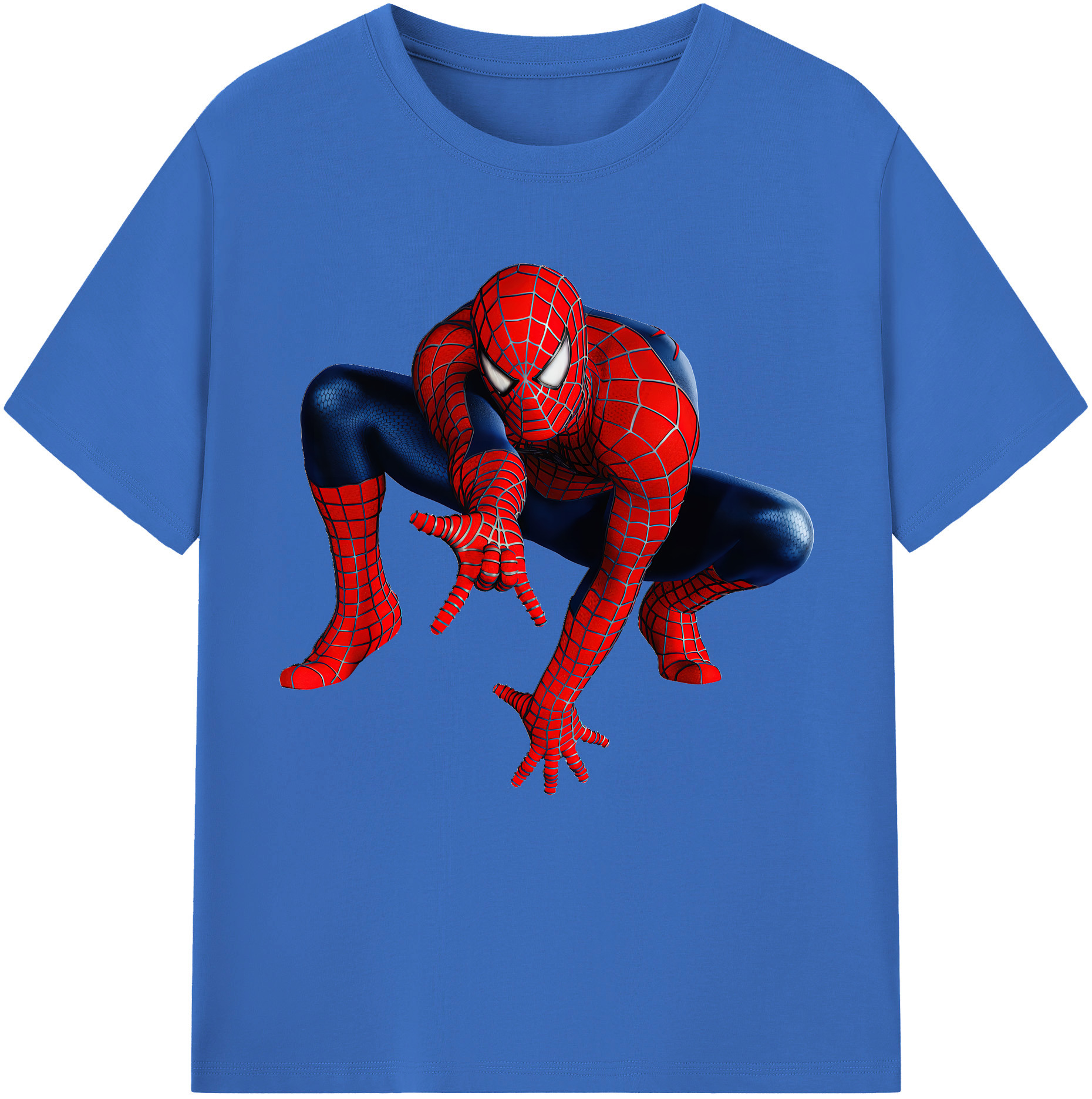 （画像用） Spider Man スパイダーマン 綿100％半袖Tシャツ（フロントプリント）