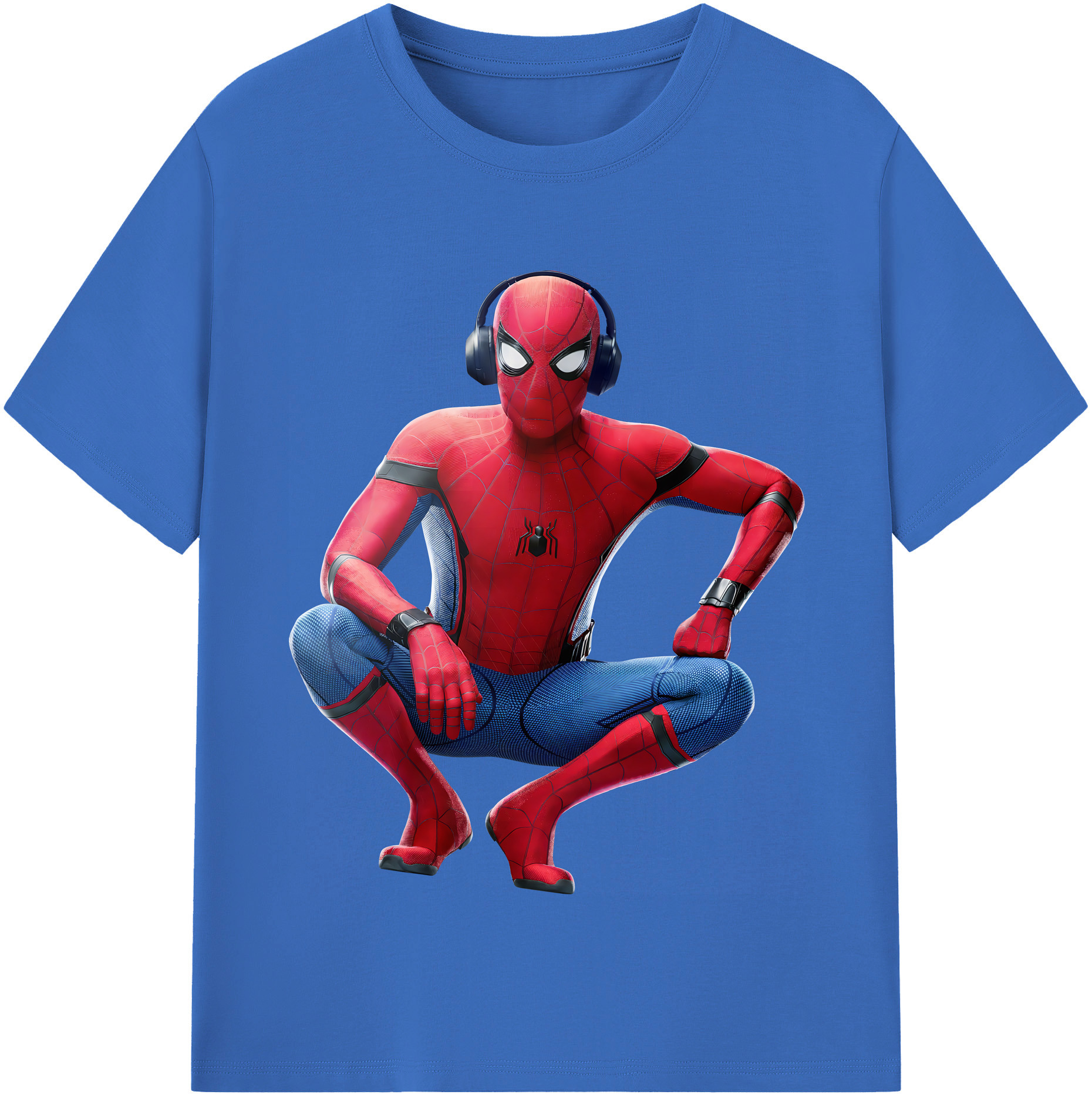 （画像用） Spider Man スパイダーマン 綿100％半袖Tシャツ（フロントプリント）