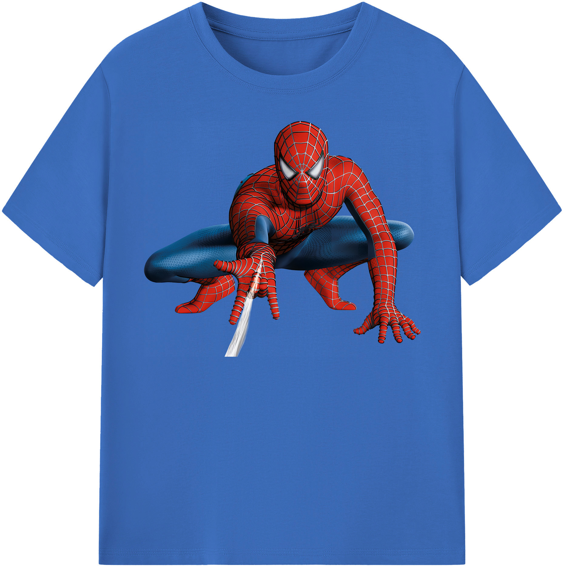 （画像用） Spider Man スパイダーマン 綿100％半袖Tシャツ（フロントプリント）