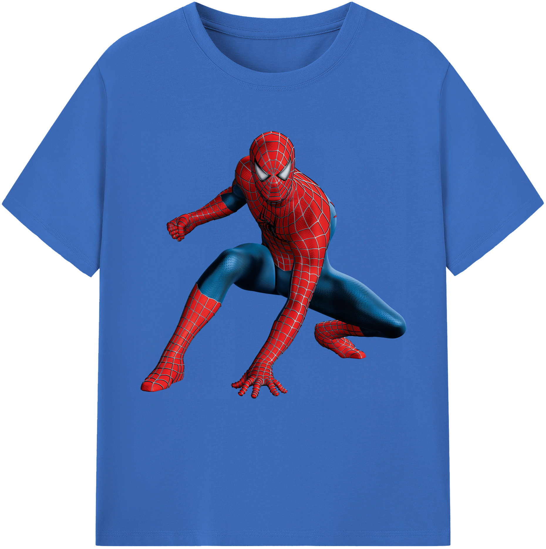 （画像用） Spider Man スパイダーマン 綿100％半袖Tシャツ（フロントプリント）