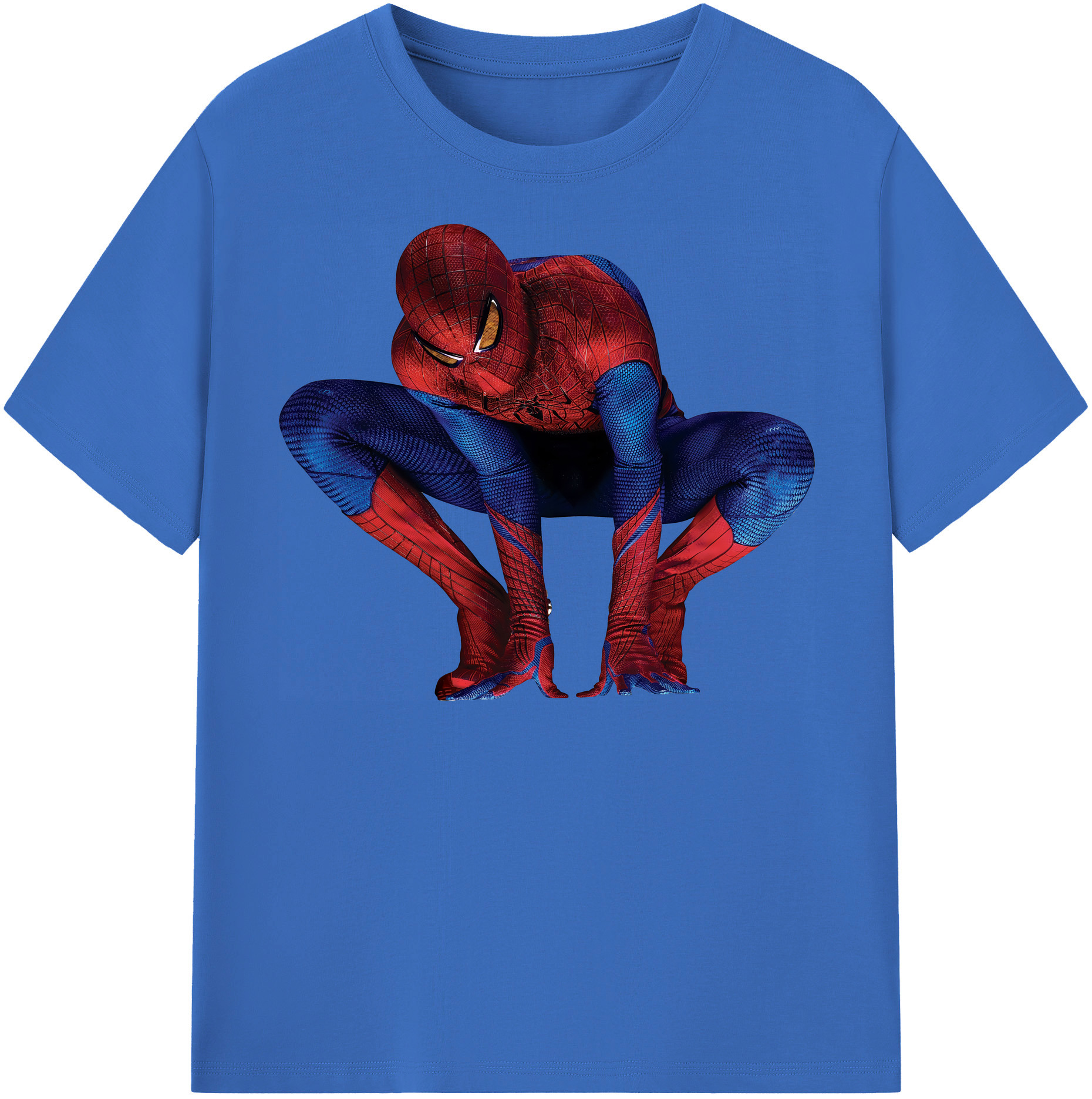 （画像用） Spider Man スパイダーマン 綿100％半袖Tシャツ（フロントプリント）