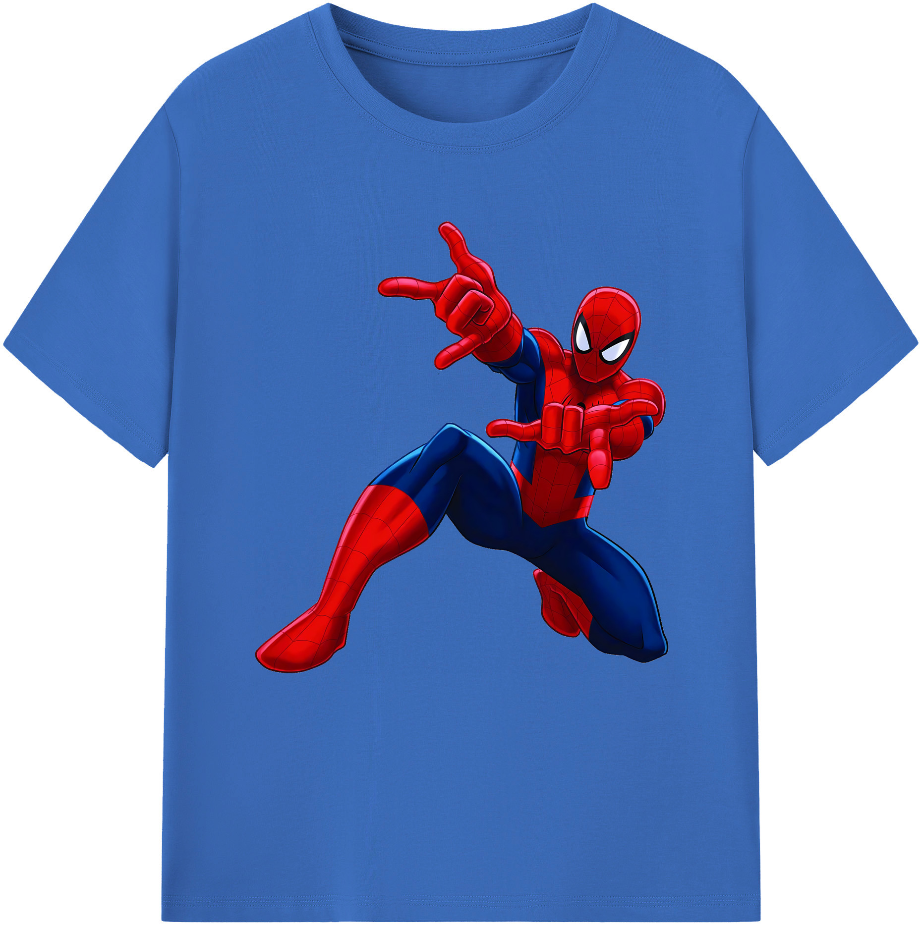 Spider Man スパイダーマン 綿100％半袖Tシャツ（フロントプリント）