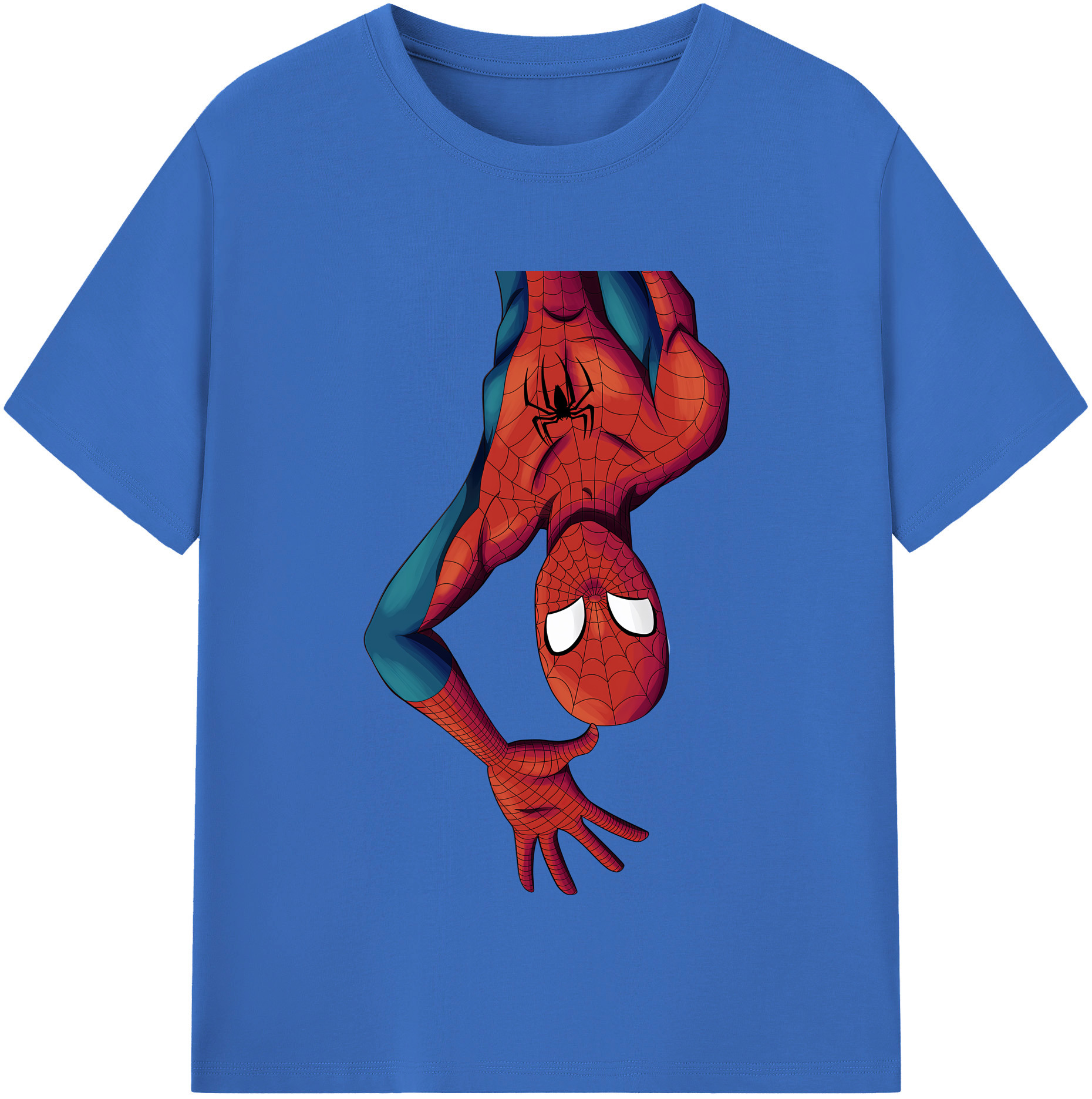 （画像用） Spider Man スパイダーマン 綿100％半袖Tシャツ（フロントプリント）
