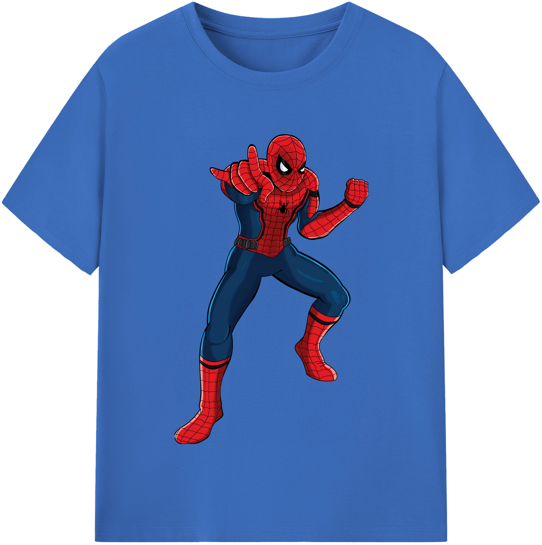 （画像用） Spider Man スパイダーマン 綿100％半袖Tシャツ（フロントプリント）