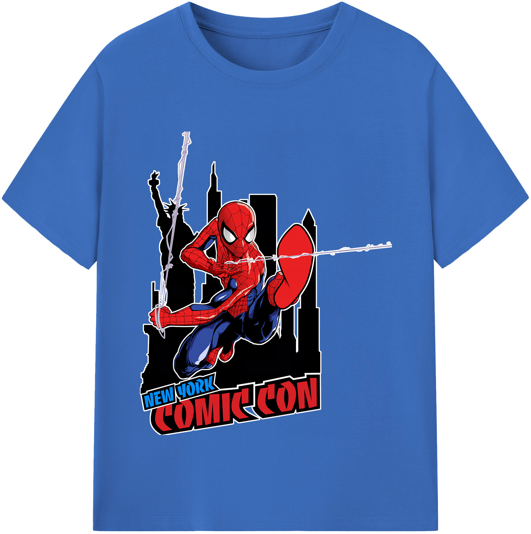 （画像用） Spider Man スパイダーマン 綿100％半袖Tシャツ（フロントプリント）