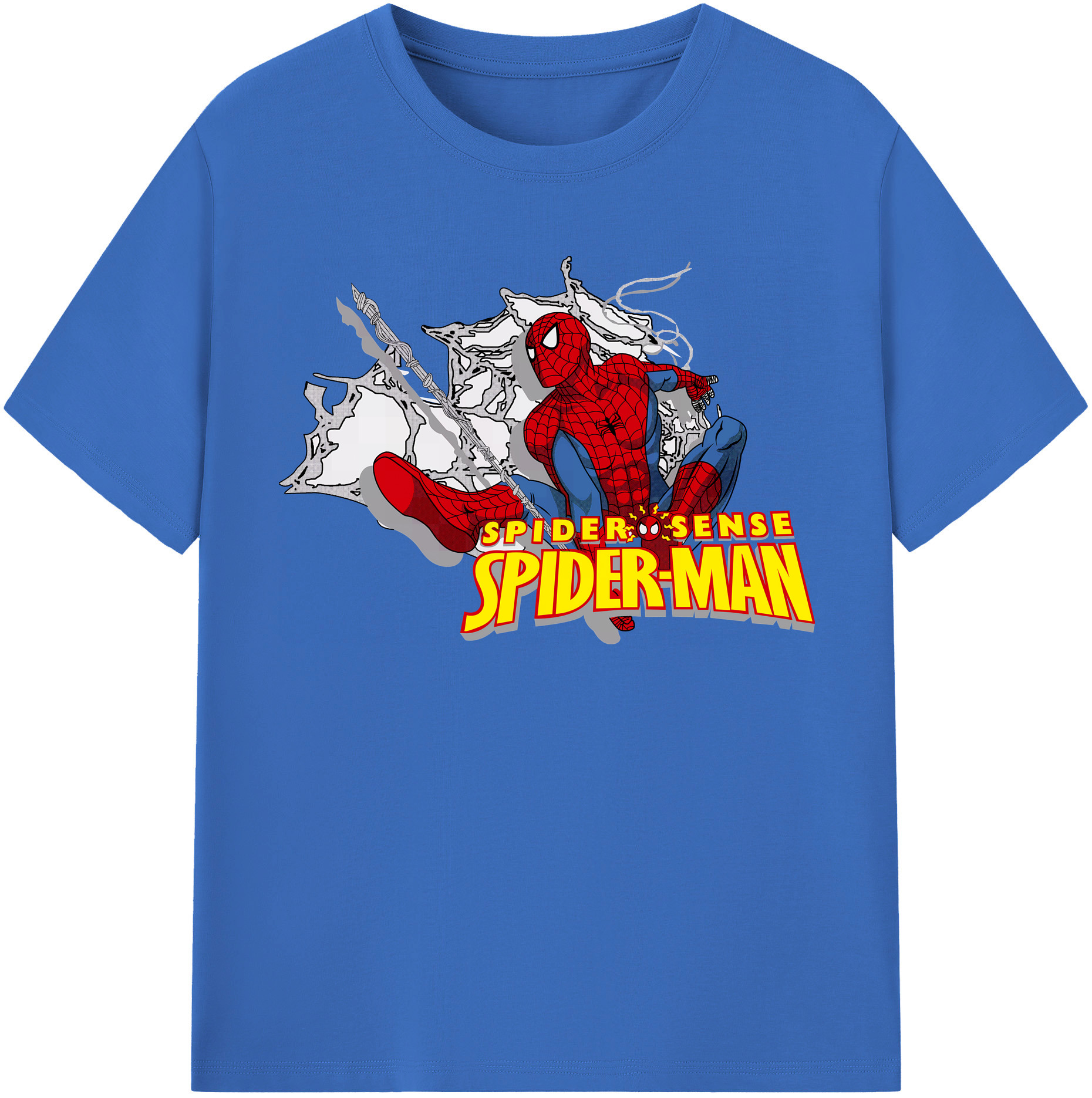 （画像用） Spider Man スパイダーマン 綿100％半袖Tシャツ（フロントプリント）