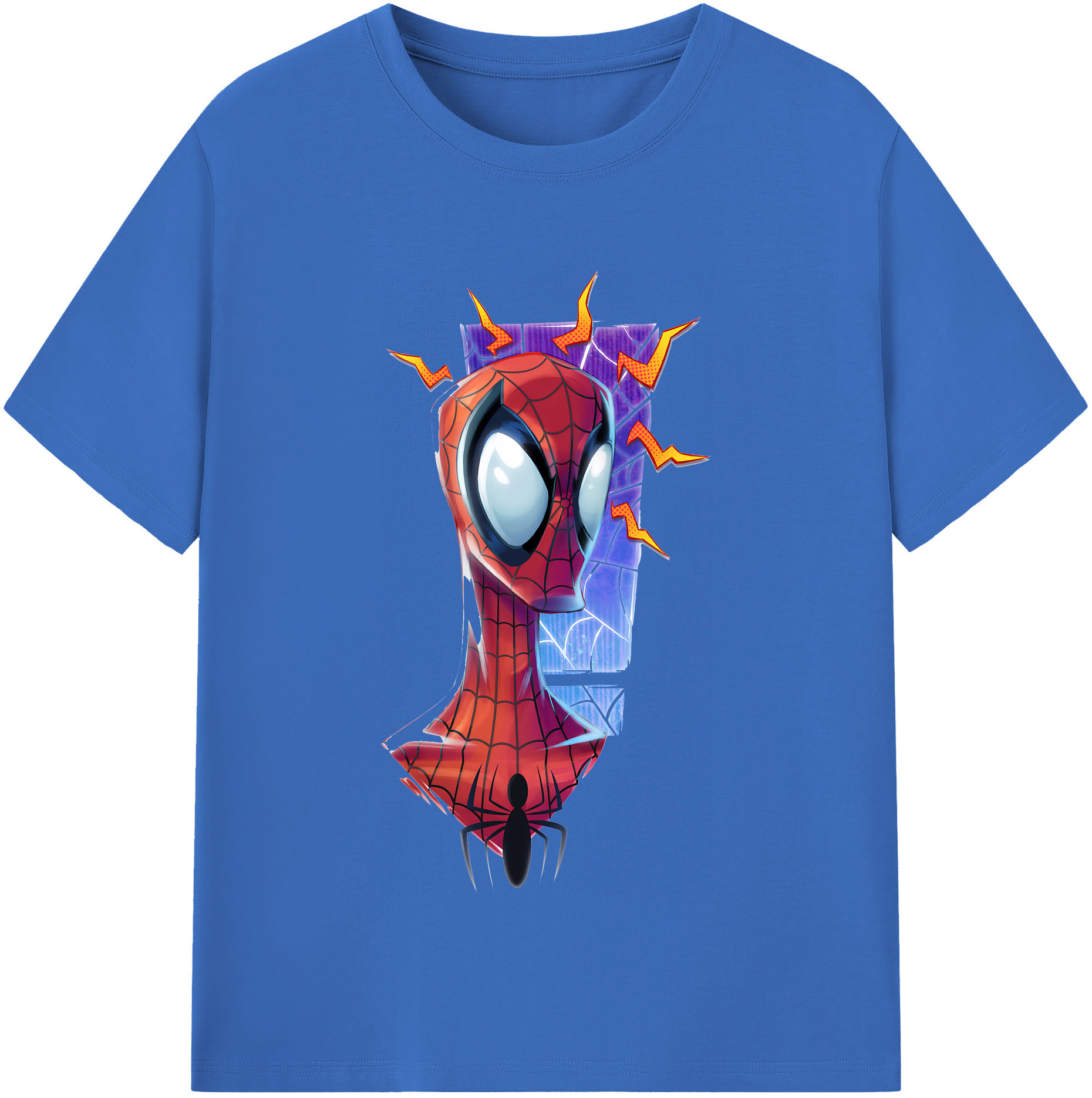 （画像用） Spider Man スパイダーマン 綿100％半袖Tシャツ（フロントプリント）