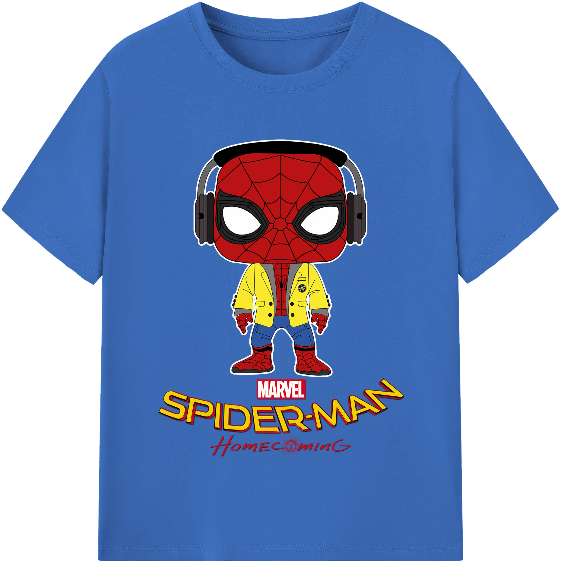 （画像用） Spider Man スパイダーマン 綿100％半袖Tシャツ（フロントプリント）