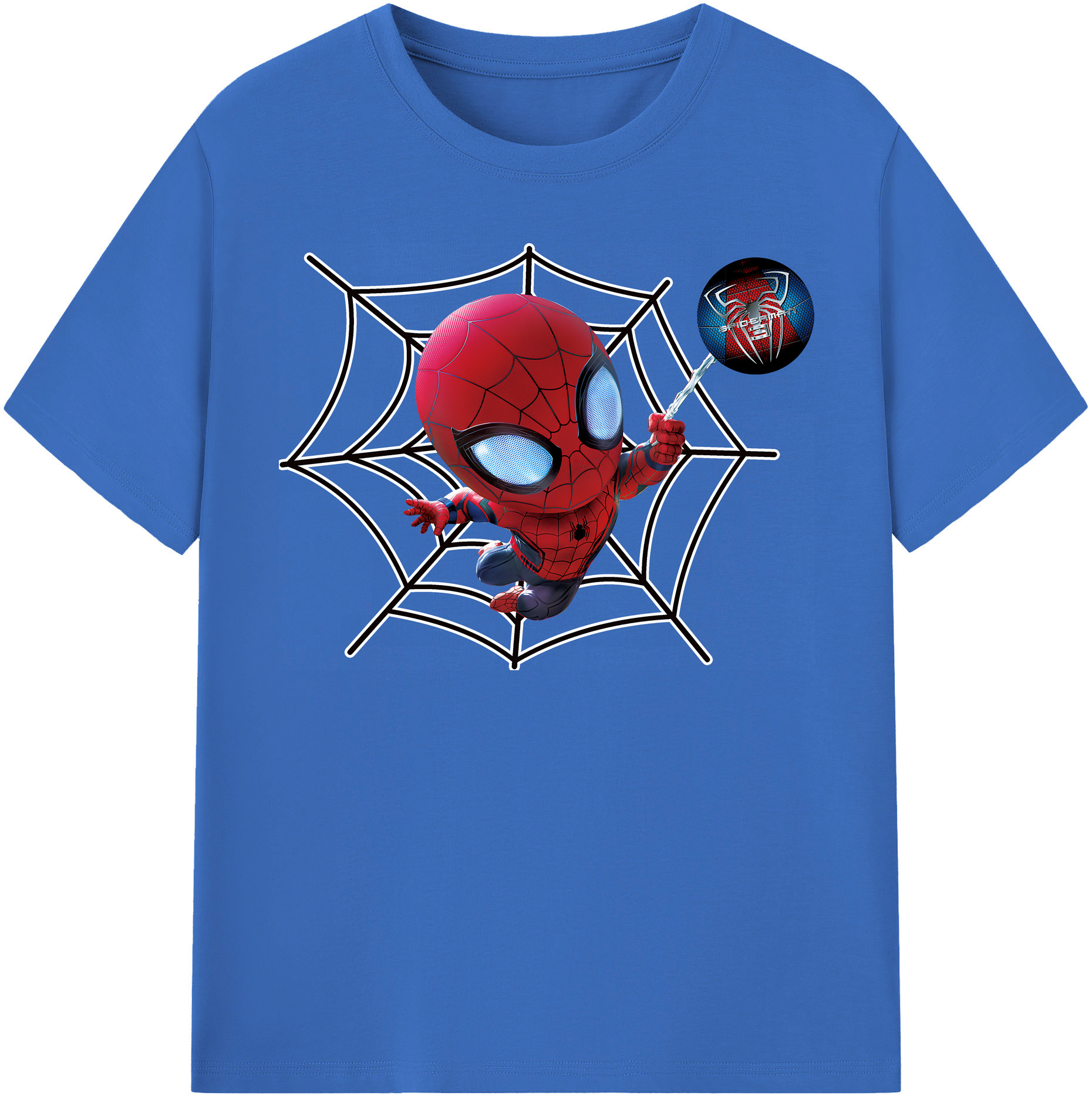 （画像用） Spider Man スパイダーマン 綿100％半袖Tシャツ（フロントプリント）