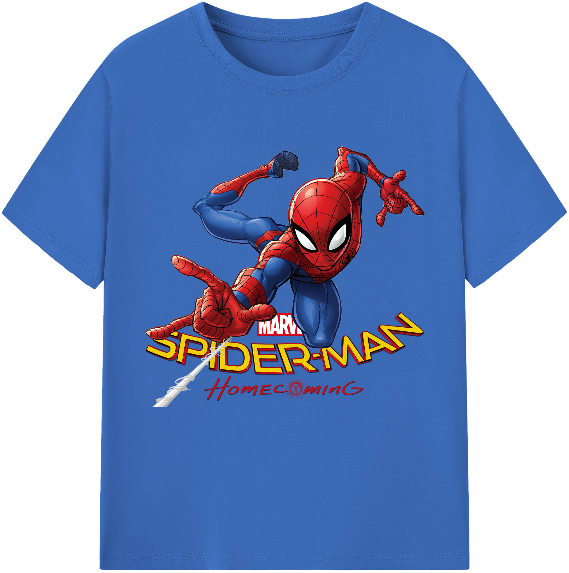 （画像用） Spider Man スパイダーマン 綿100％半袖Tシャツ（フロントプリント）