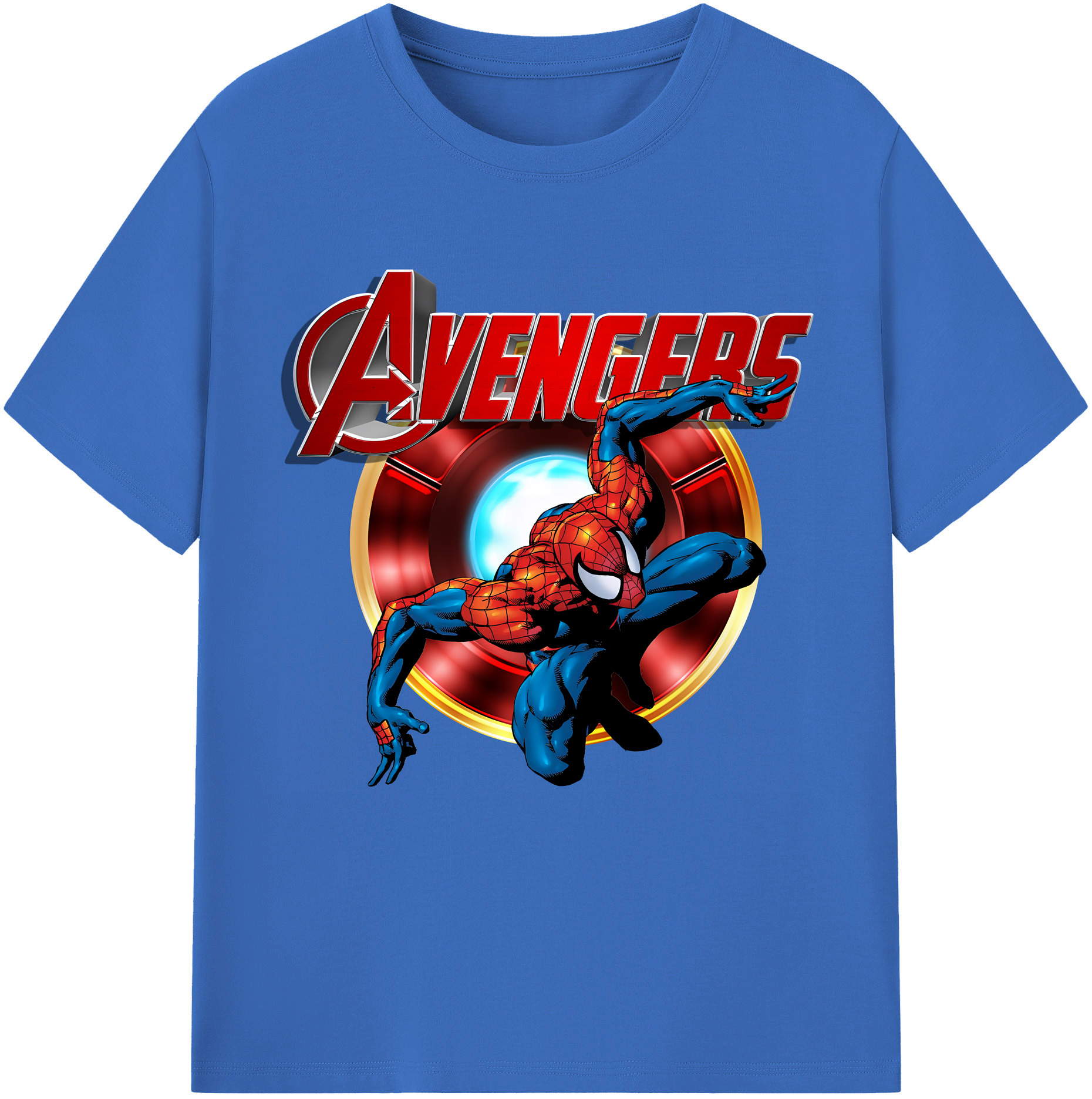 （画像用） Spider Man スパイダーマン 綿100％半袖Tシャツ（フロントプリント）