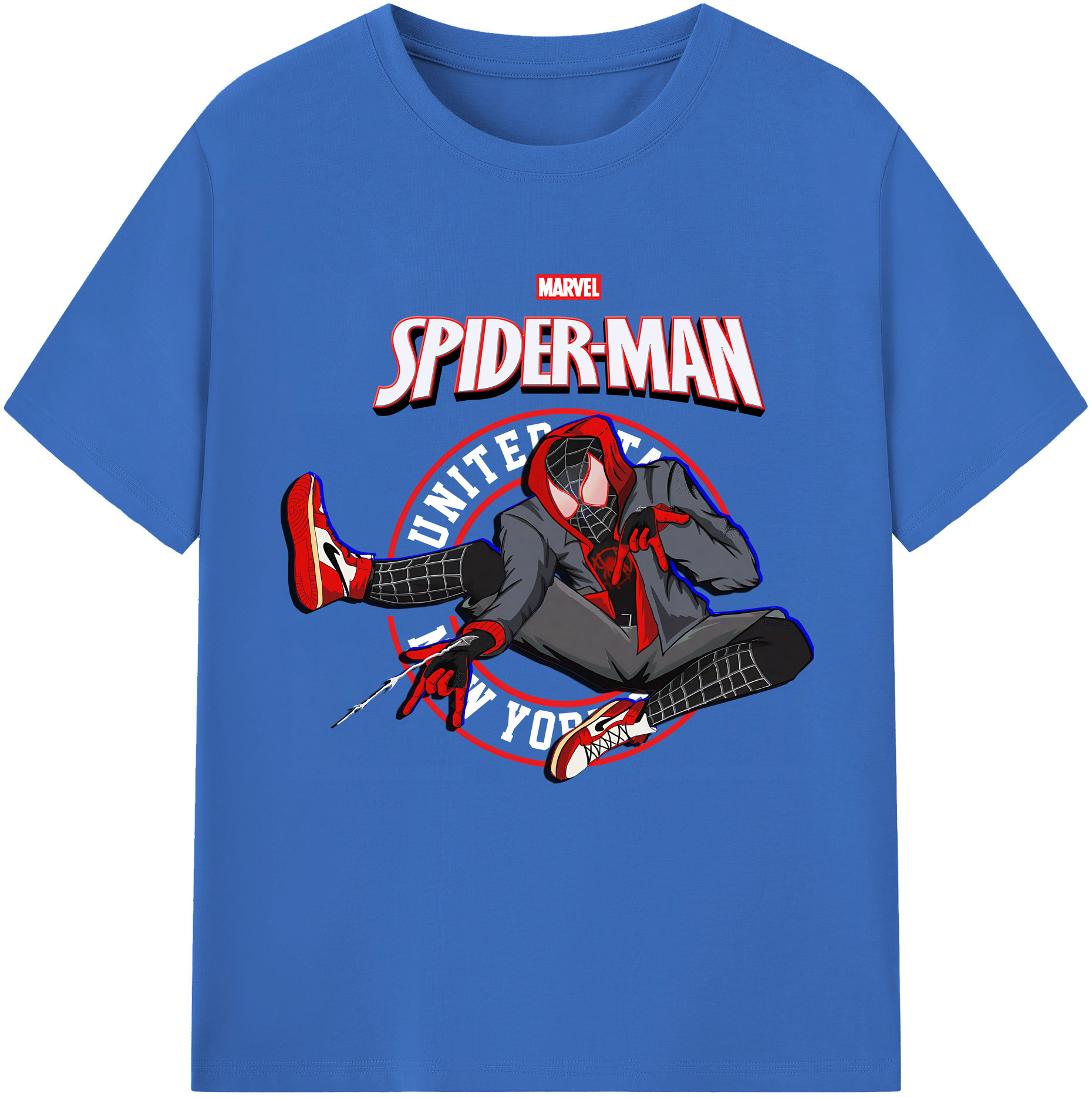 （画像用） Spider Man スパイダーマン 綿100％半袖Tシャツ（フロントプリント）