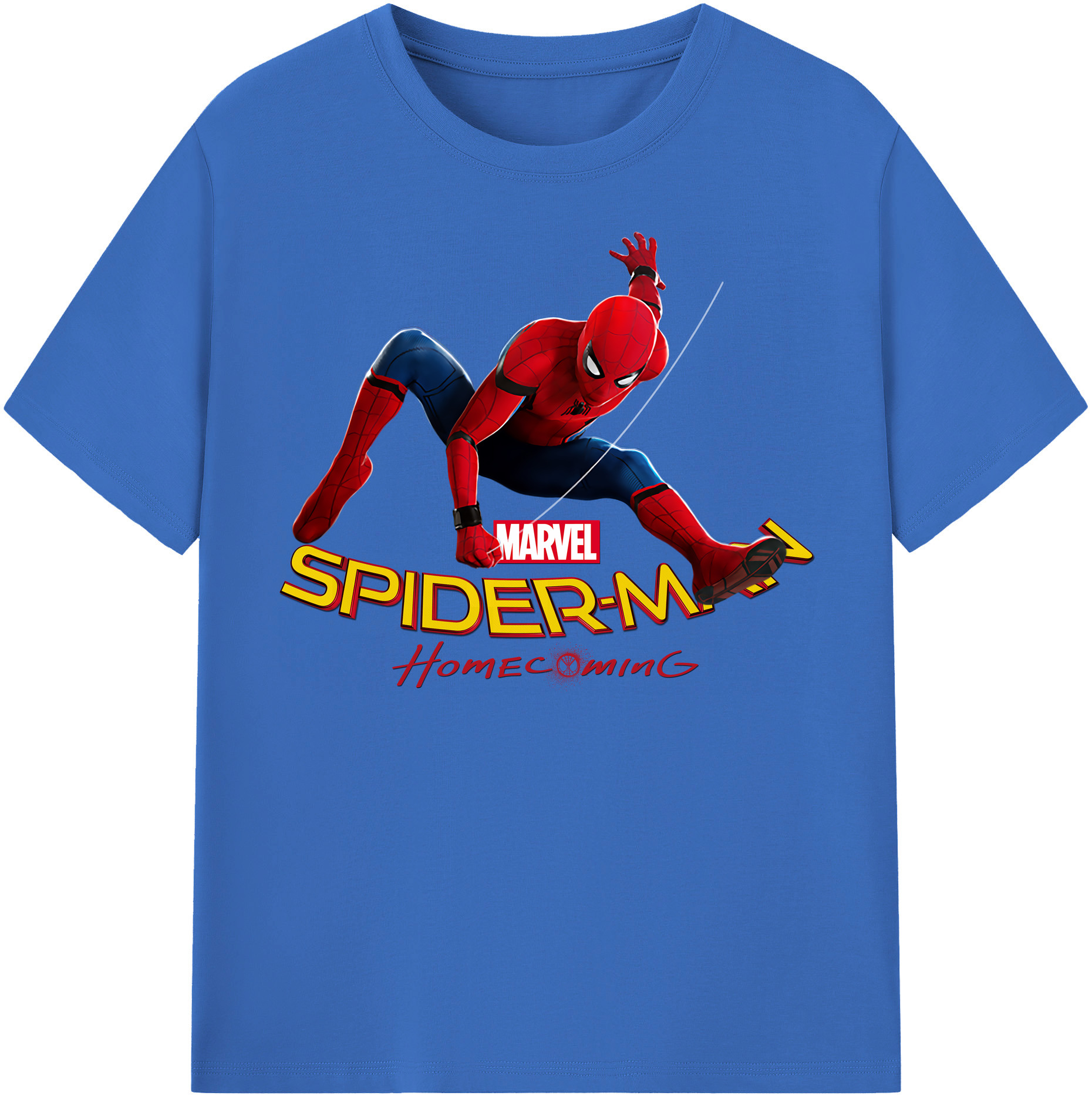 （画像用） Spider Man スパイダーマン 綿100％半袖Tシャツ（フロントプリント）