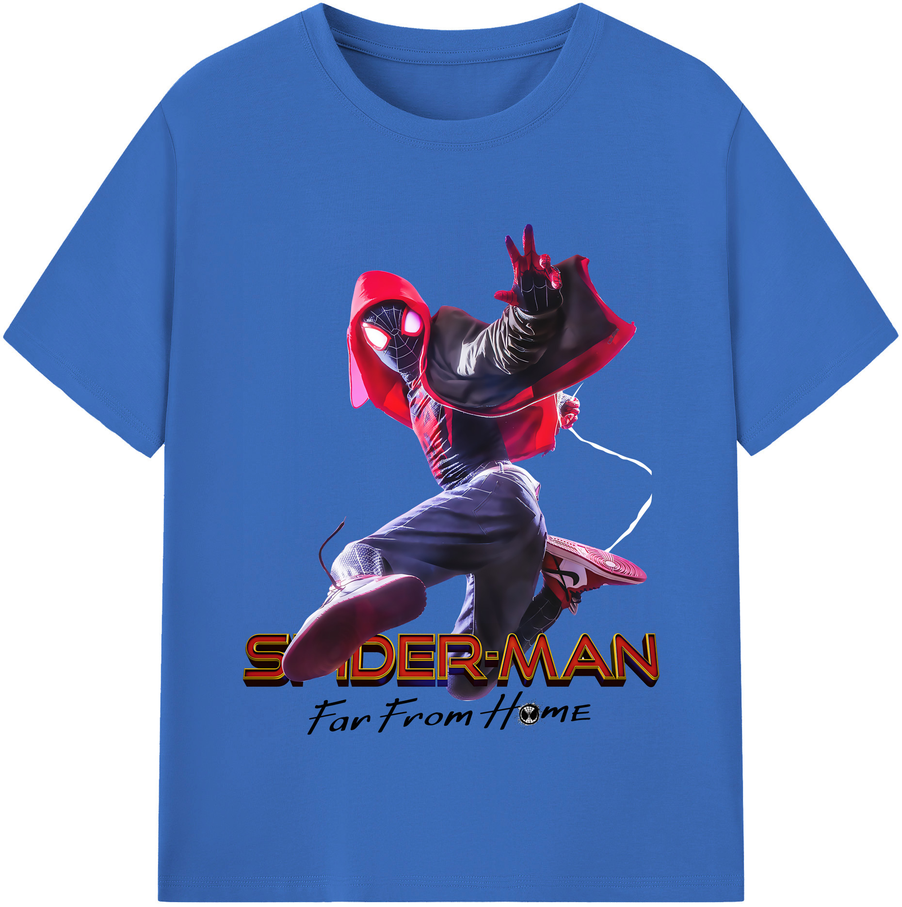 Spider Man スパイダーマン 綿100％半袖Tシャツ（フロントプリント）